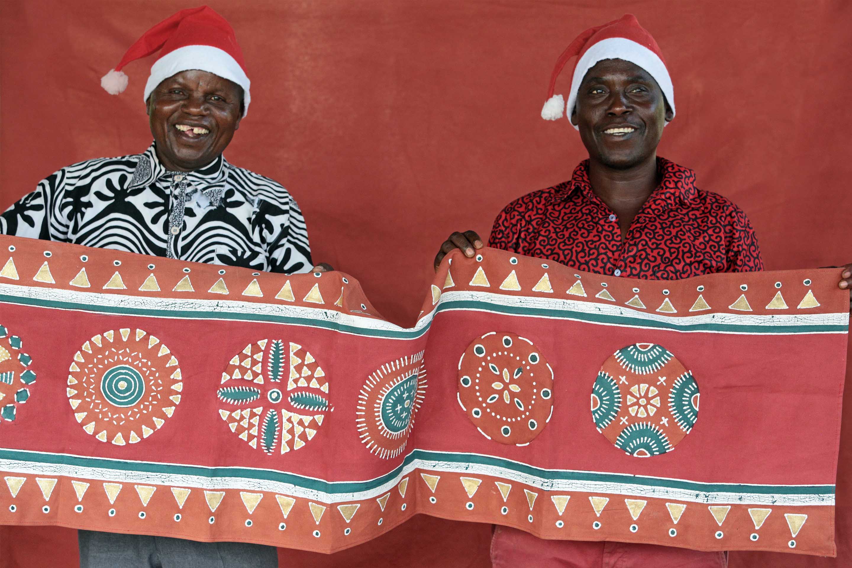 Kuosi Festive - inspired by African beaded elephant masks, handcrafted by TRIBAL TEXTILES