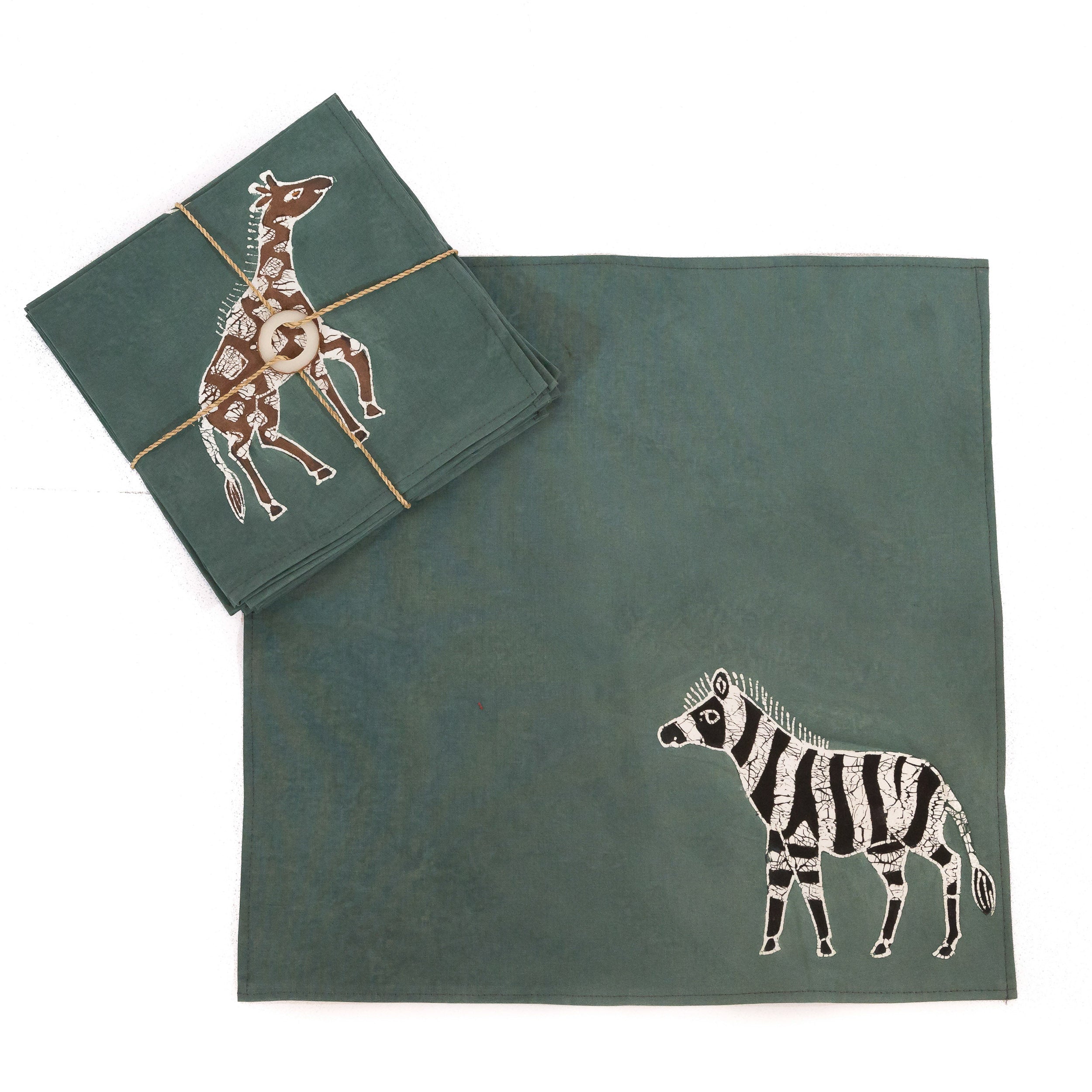 Safari Animals Earth Napkins Set of 6