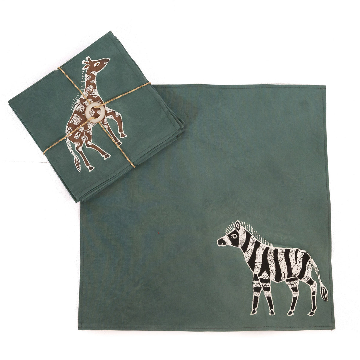 Safari Animals Earth Napkins Set of 6