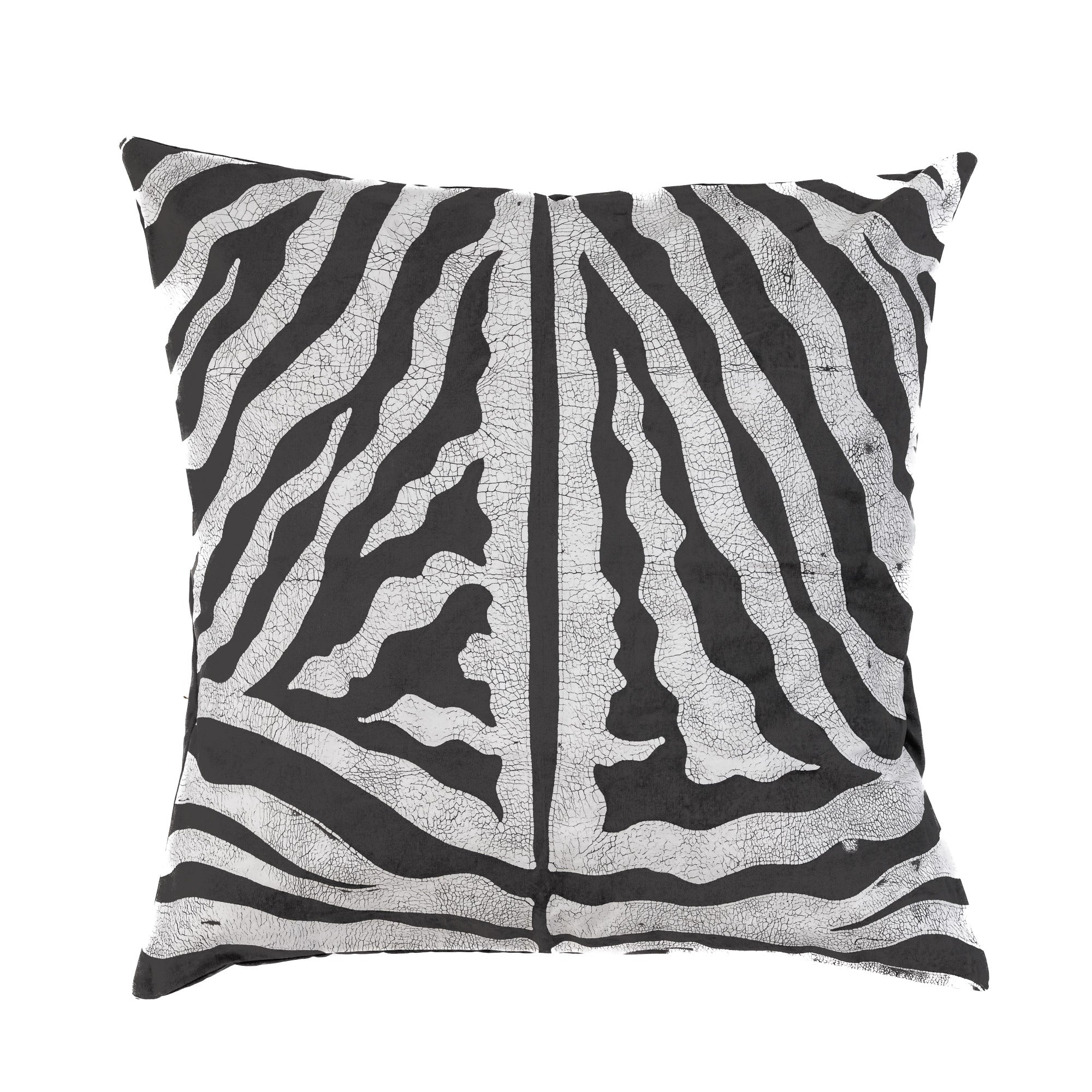 Artisan-crafted pillow cover showcasing the elegance of zebra stripes, ideal for a wildlife-inspired home decor.