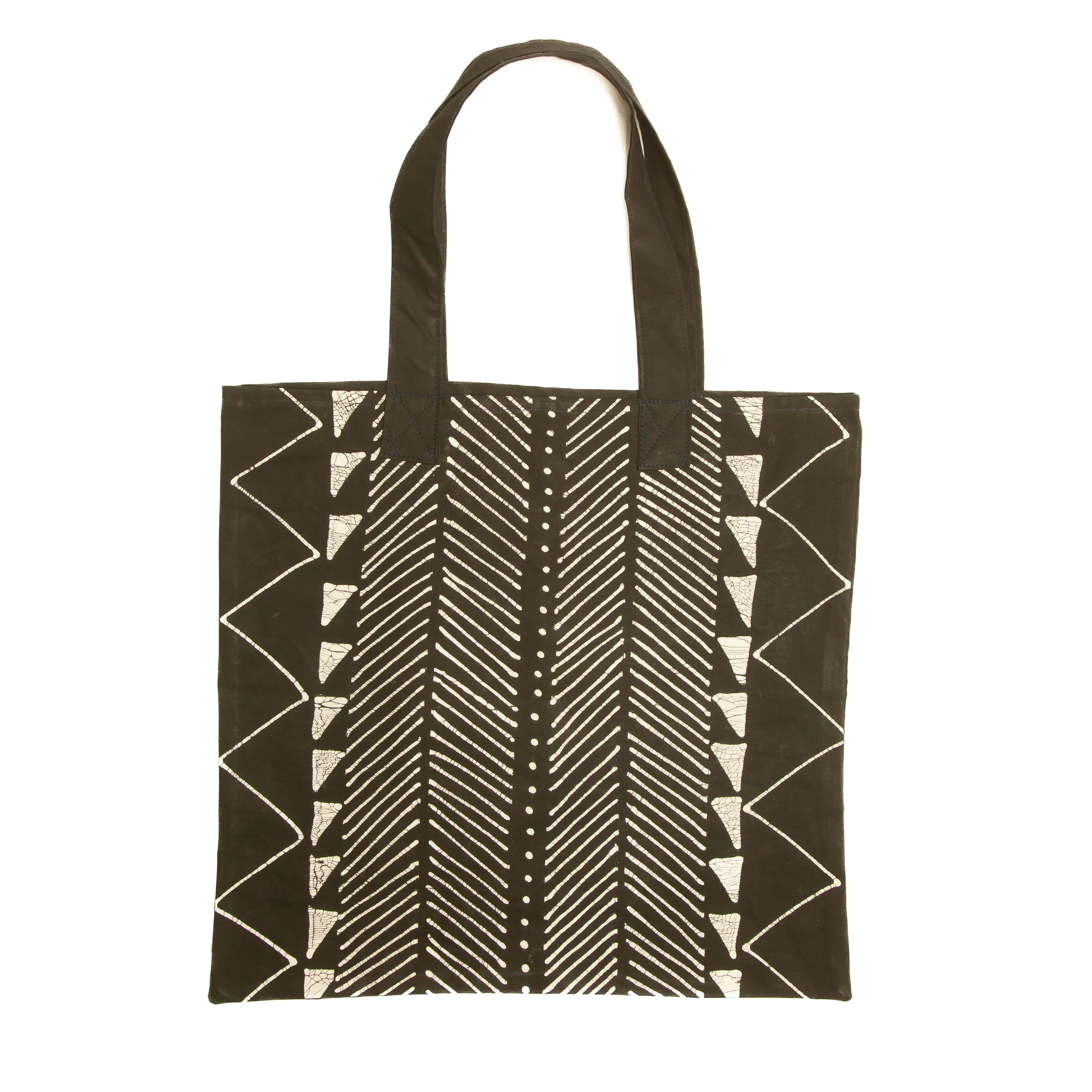 Matika Collection Black Linear Tote Bag