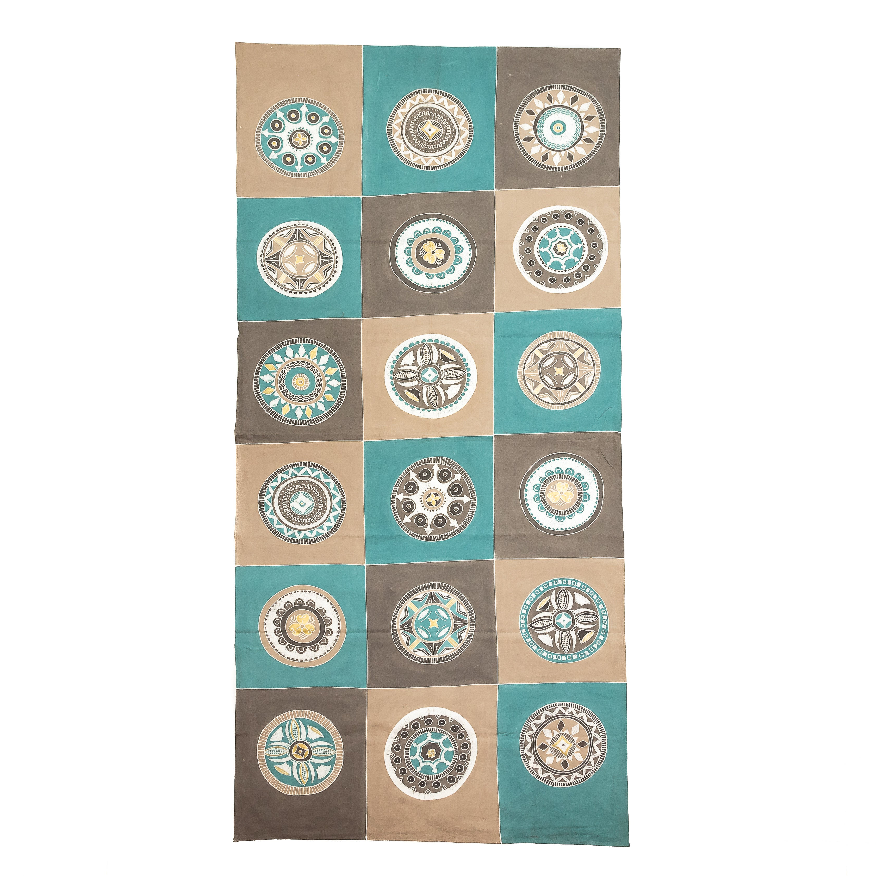 African Circles Teal Collection Tablecloth