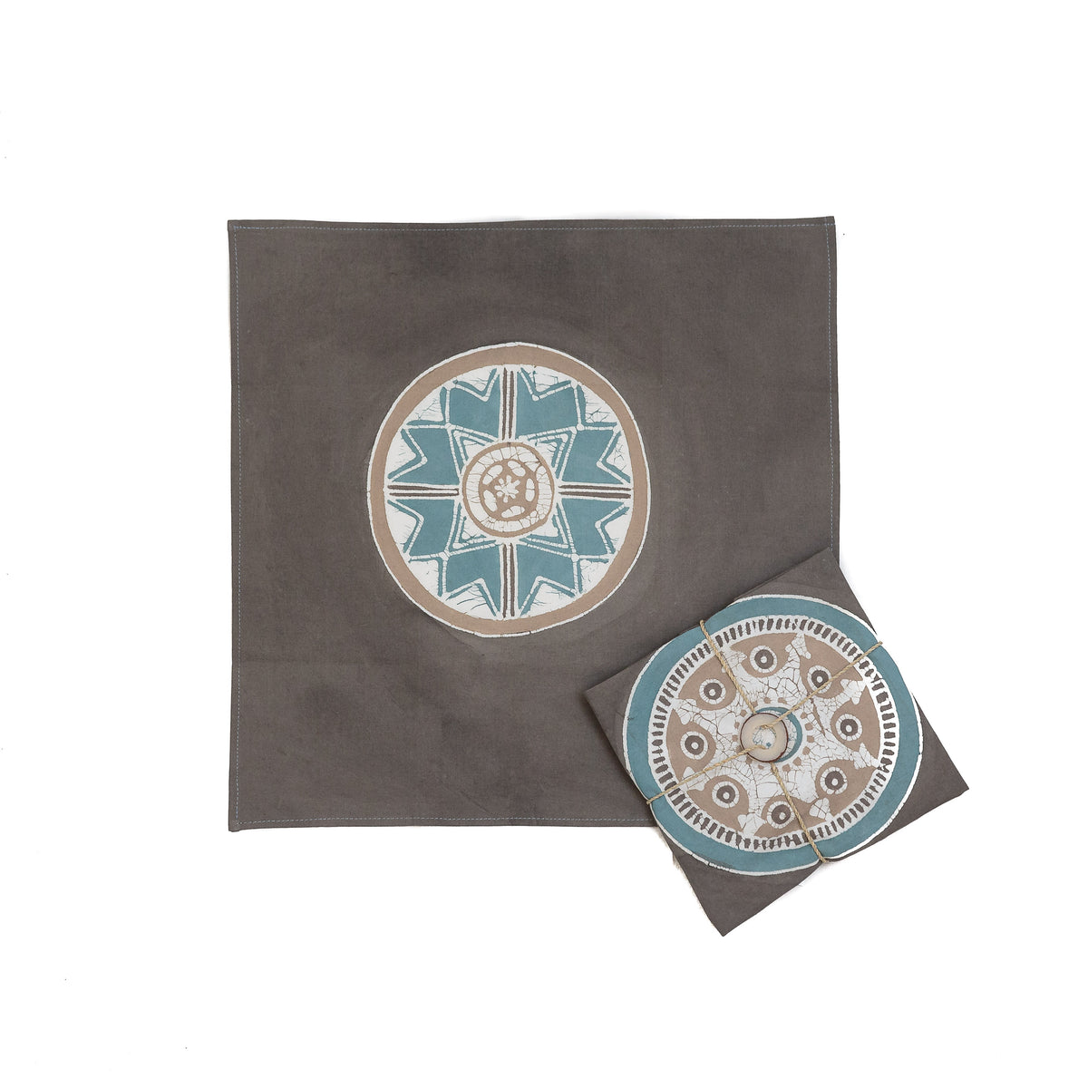 African Circles Teal Collection Napkin Set