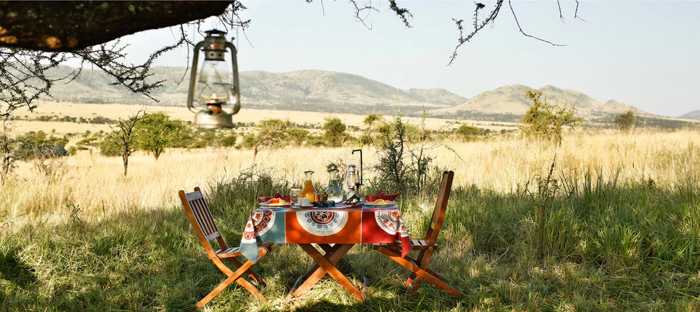 Red blue orange sunset picnic tablecloth