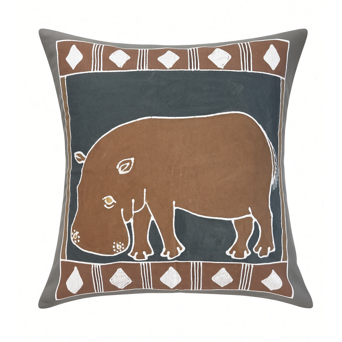 Safari Animals Earth Hippo Cushion Cover