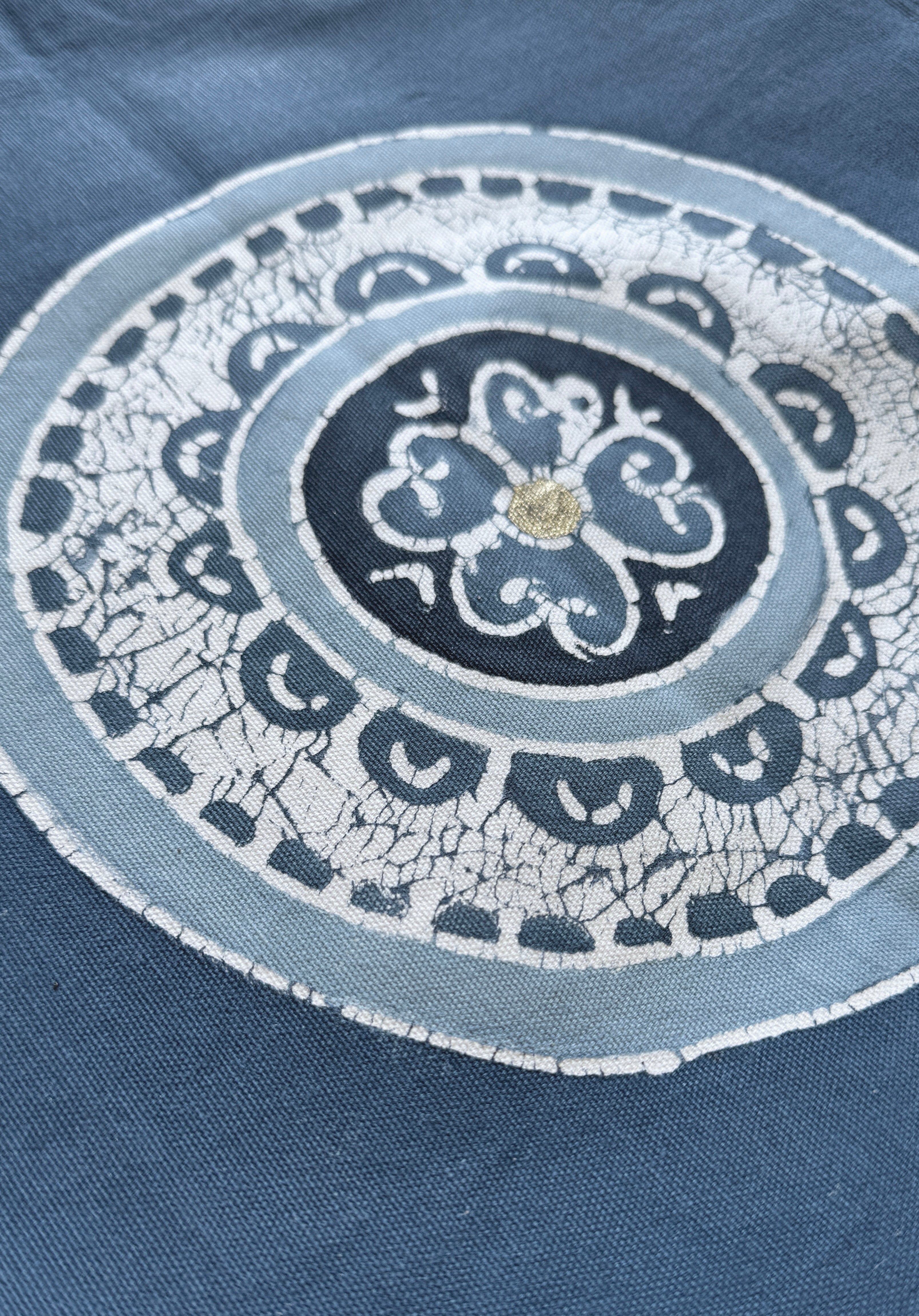 African Circles Indigo Blue Wall Hanging