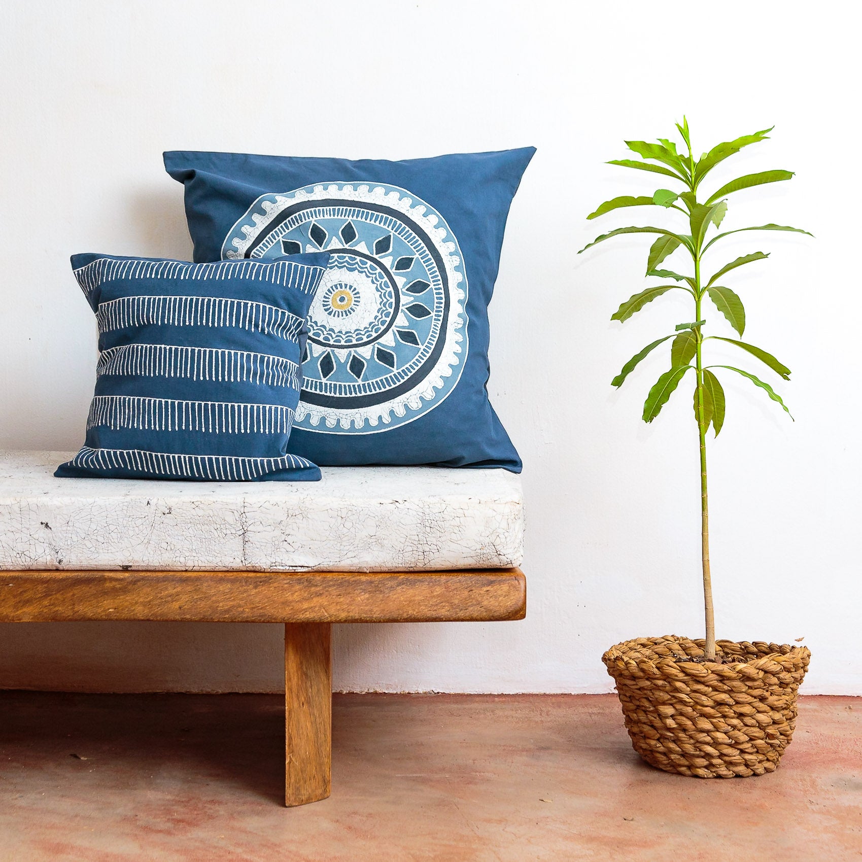 blue scatter cushions handmade for your home