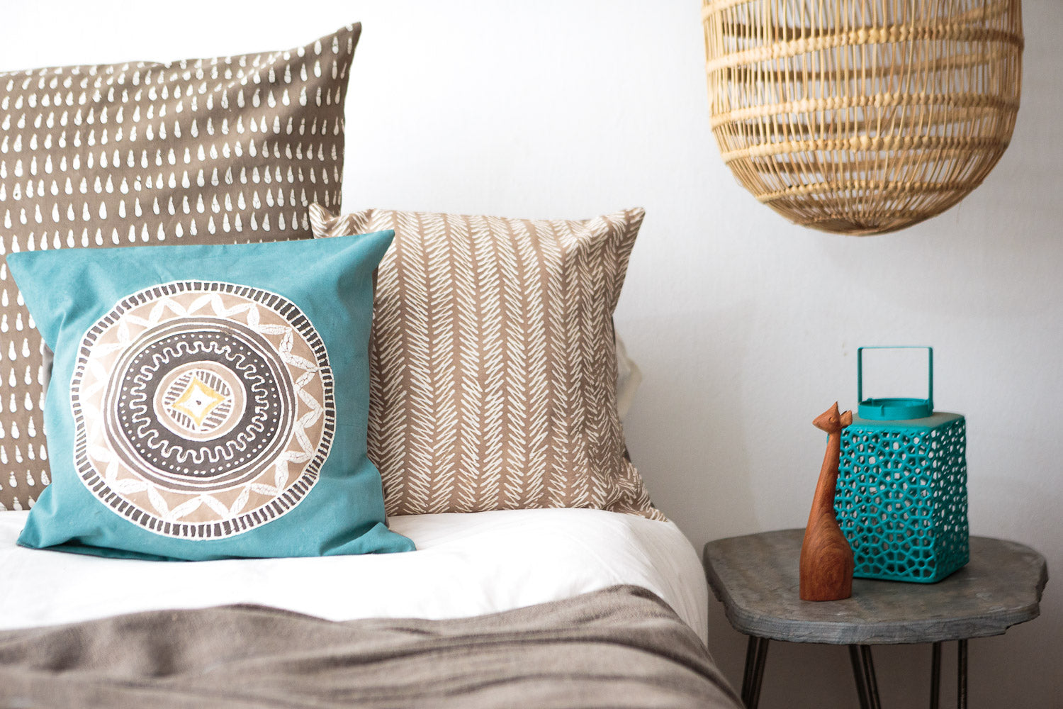 African Circles Teal Collection - Cushion Cover Teal
