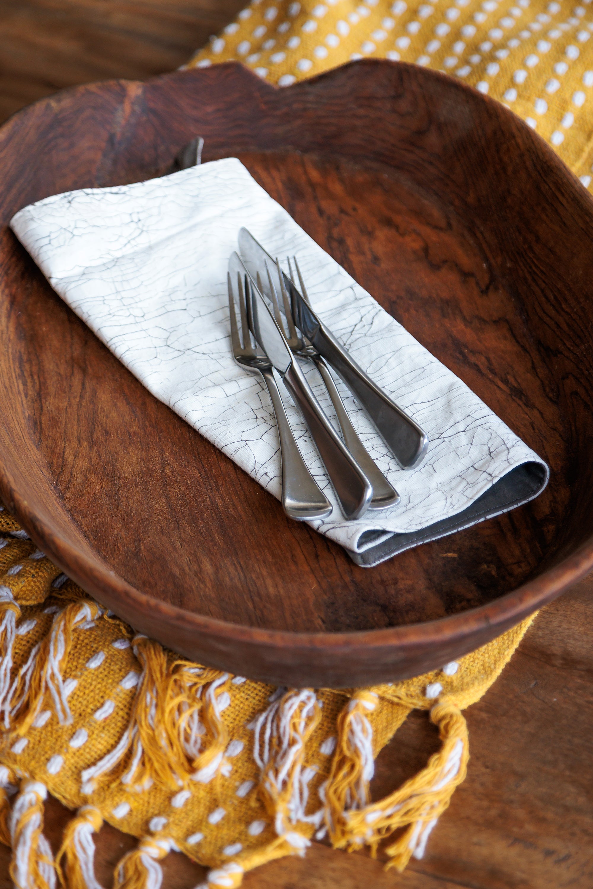 Organic Carved Oval Platter