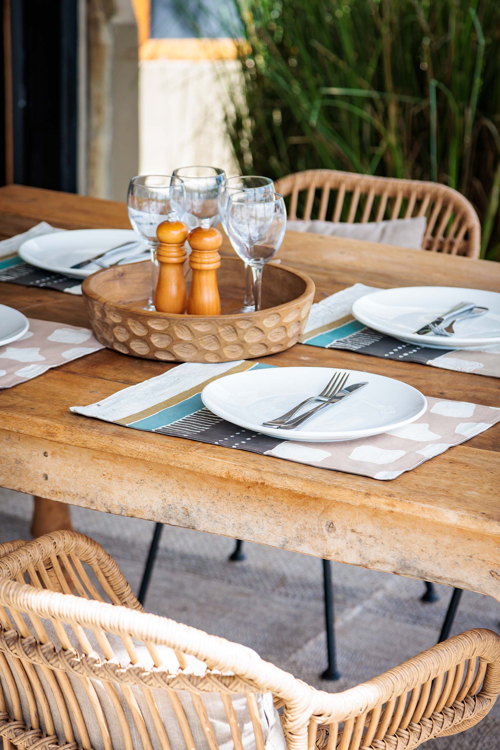 Boho Teal Multiprint Table Mats