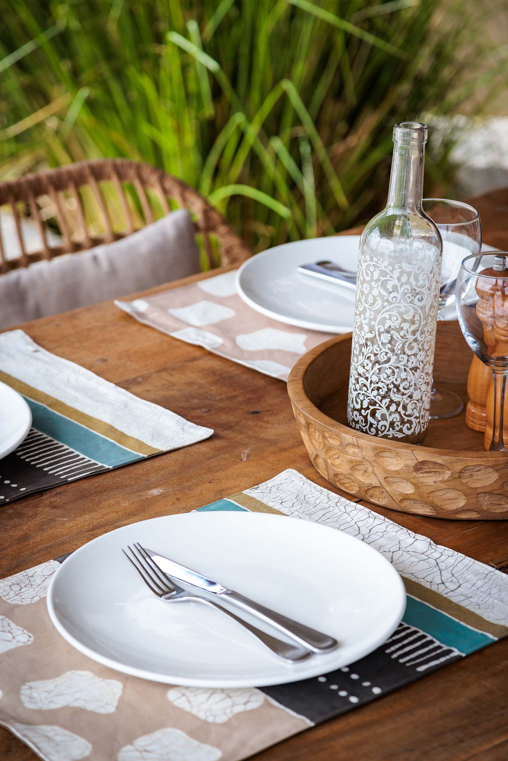 Boho Teal Multiprint Table Mats