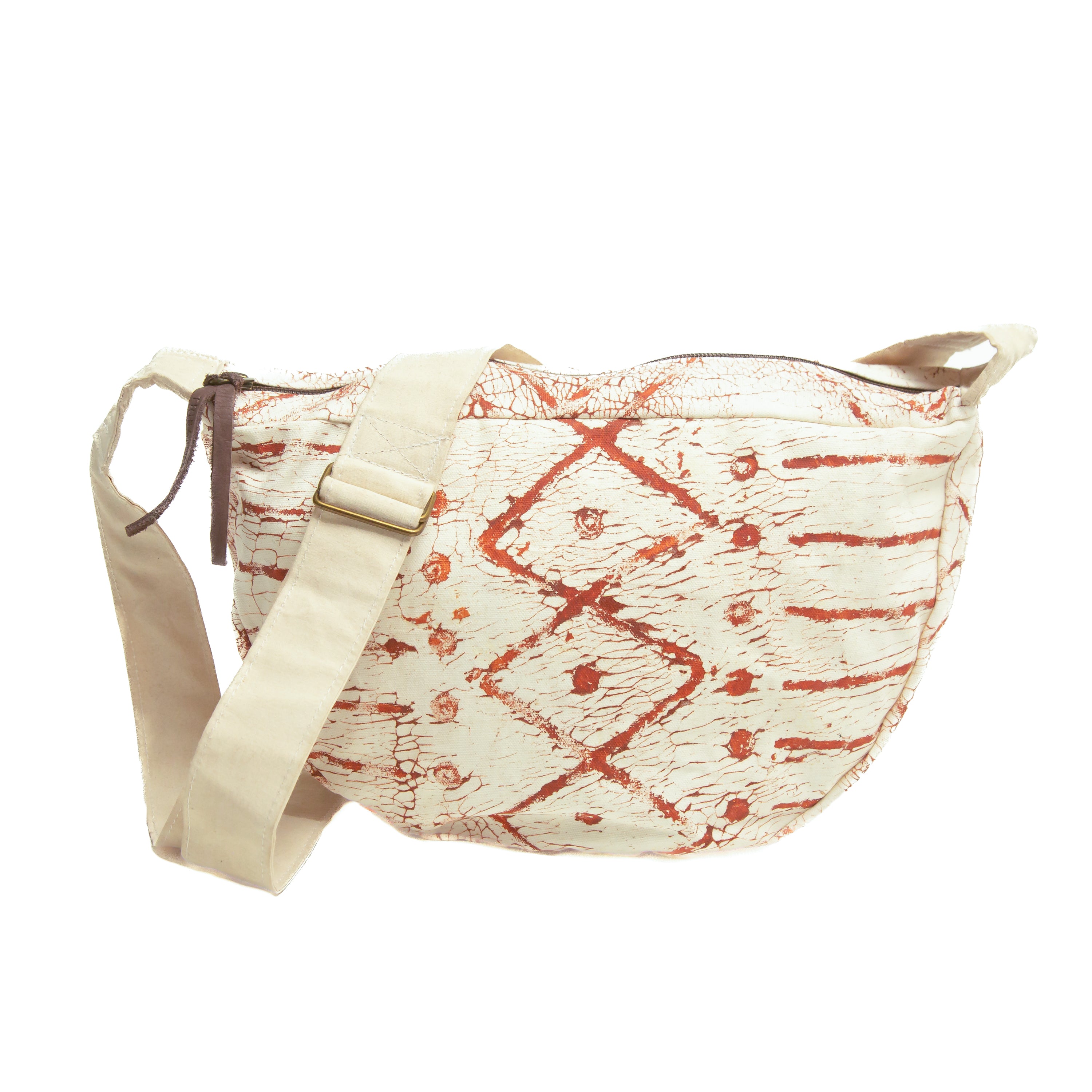 Matika Linen Rust Cross Body Travel Bag