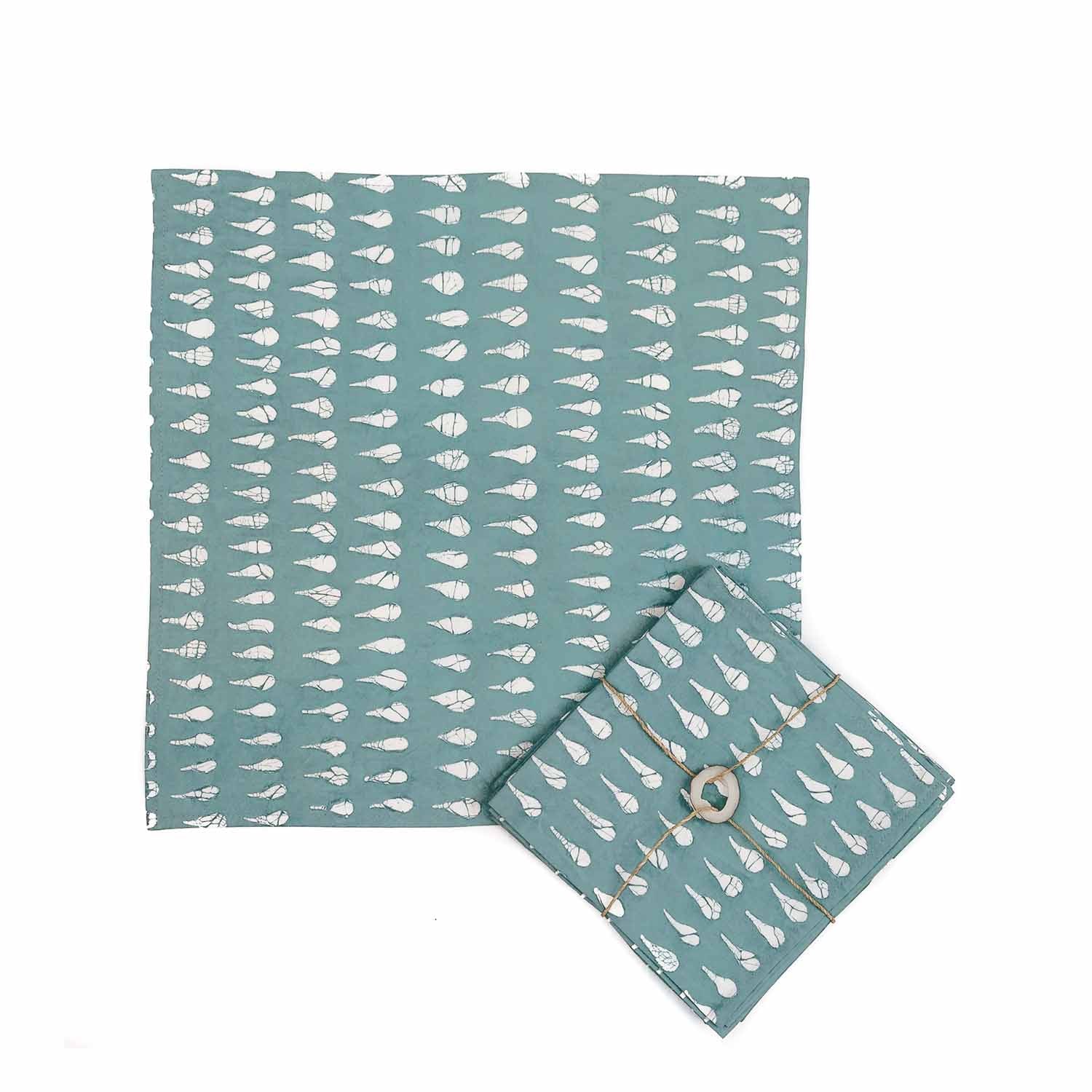 Boho Teal Drops Napkin Set - The perfect teal napkin set with beautiful drops.
