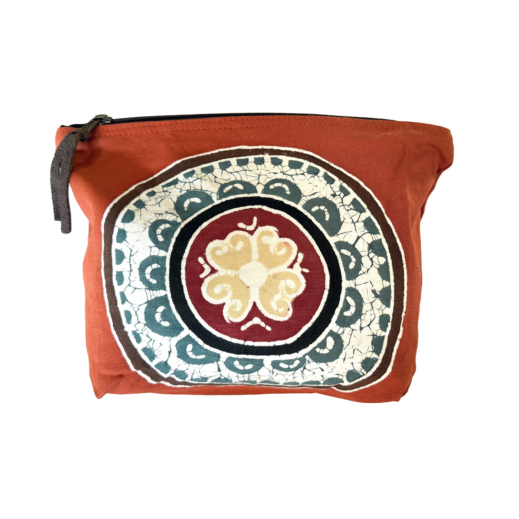 African Circles Massai Orange Wash Bag