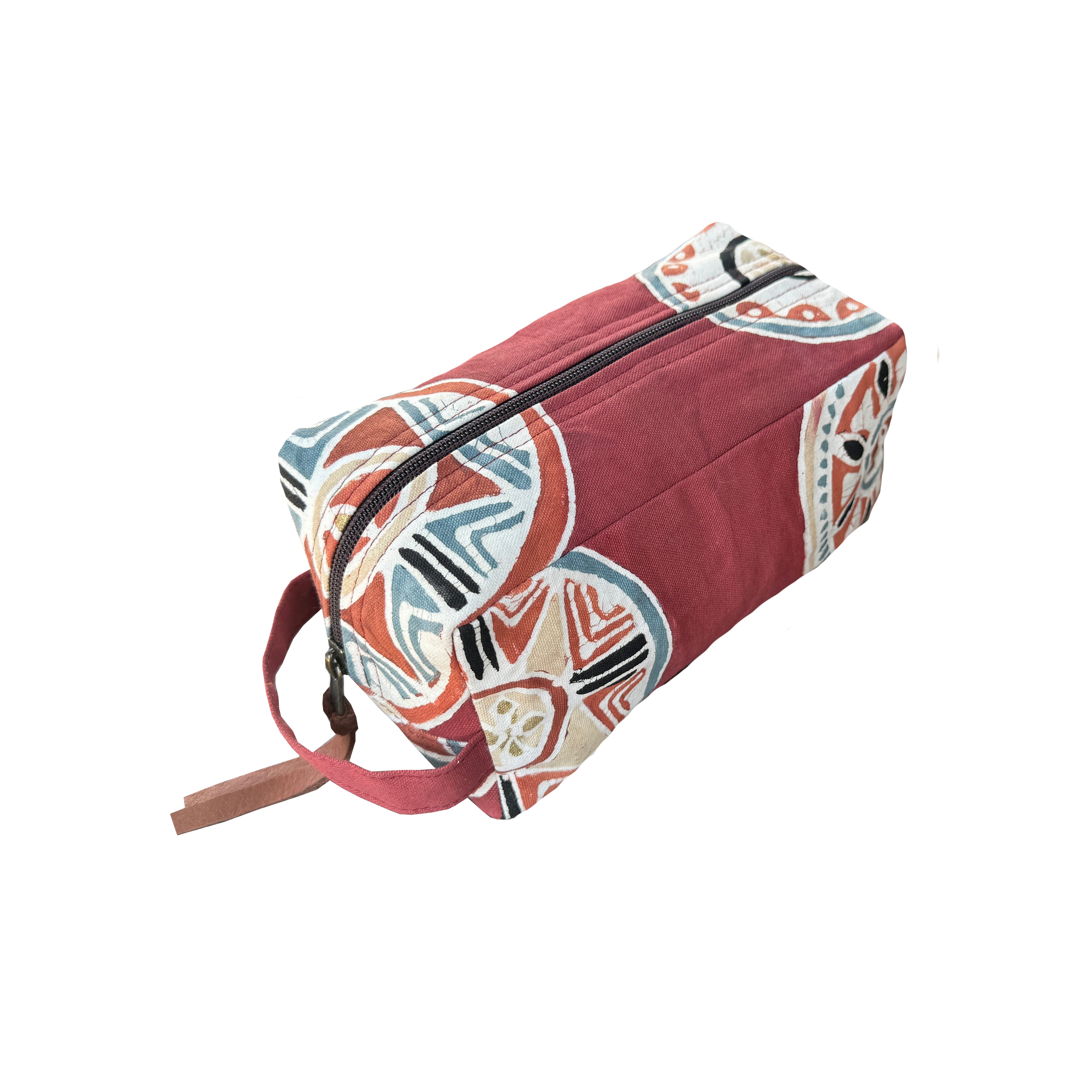 deep red spice colour washbag