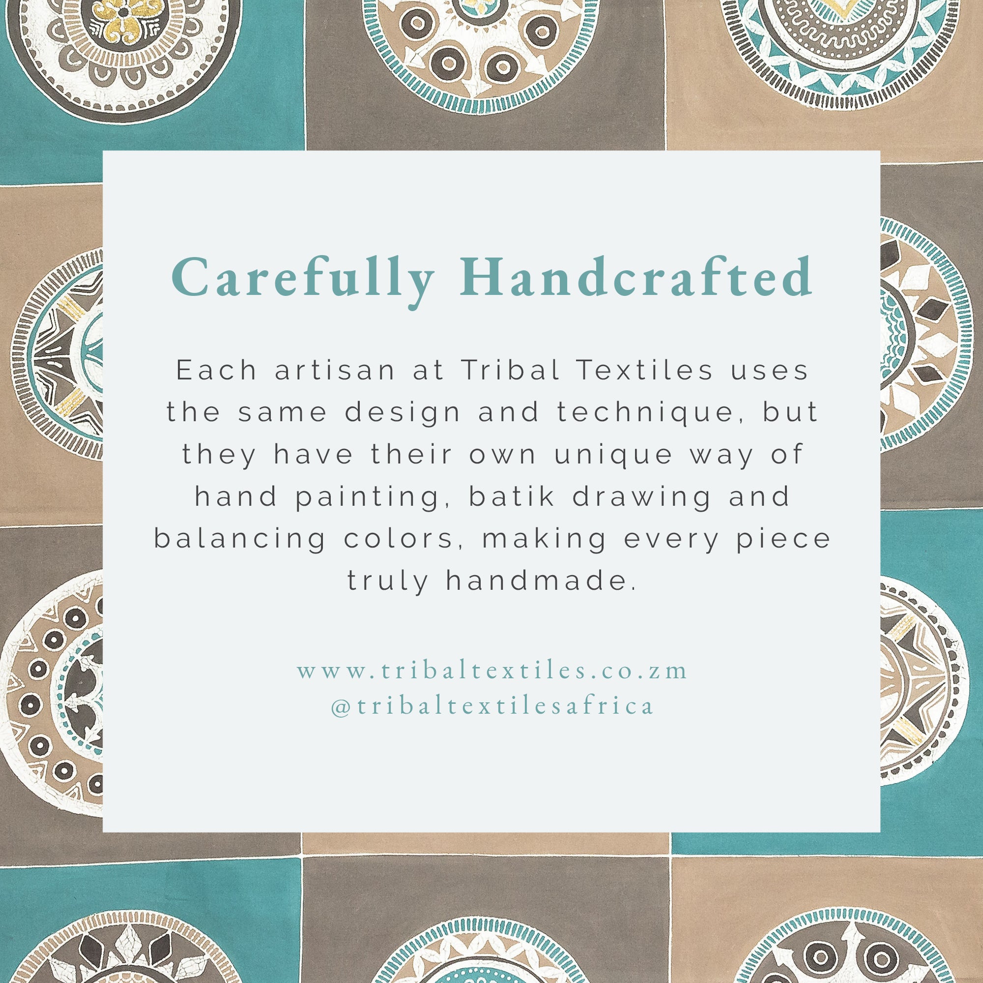 African Circles Teal Collection Wash Bag in Grey