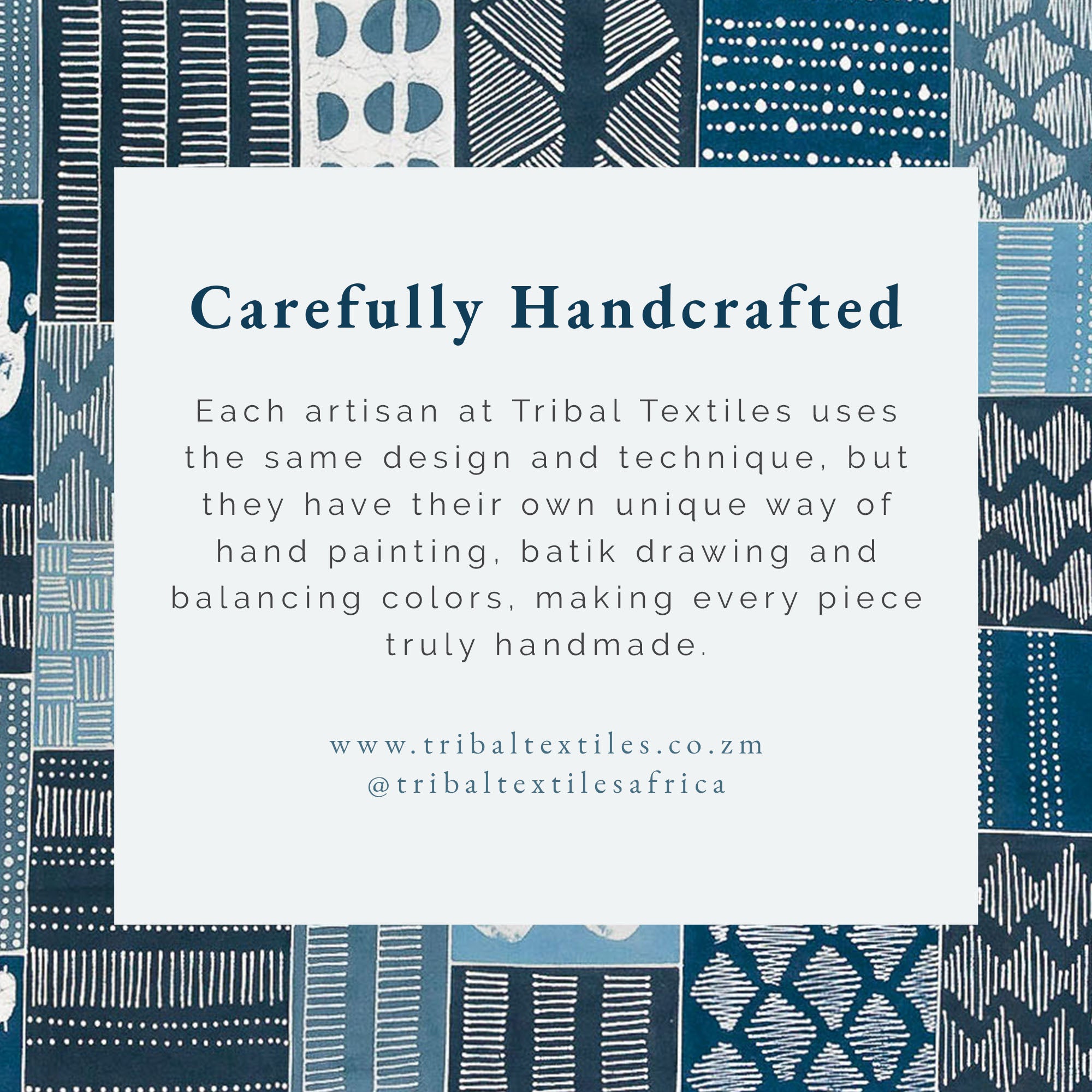 Tribal Cloth Indigo Collection - Blue Patchwork Tea Towel