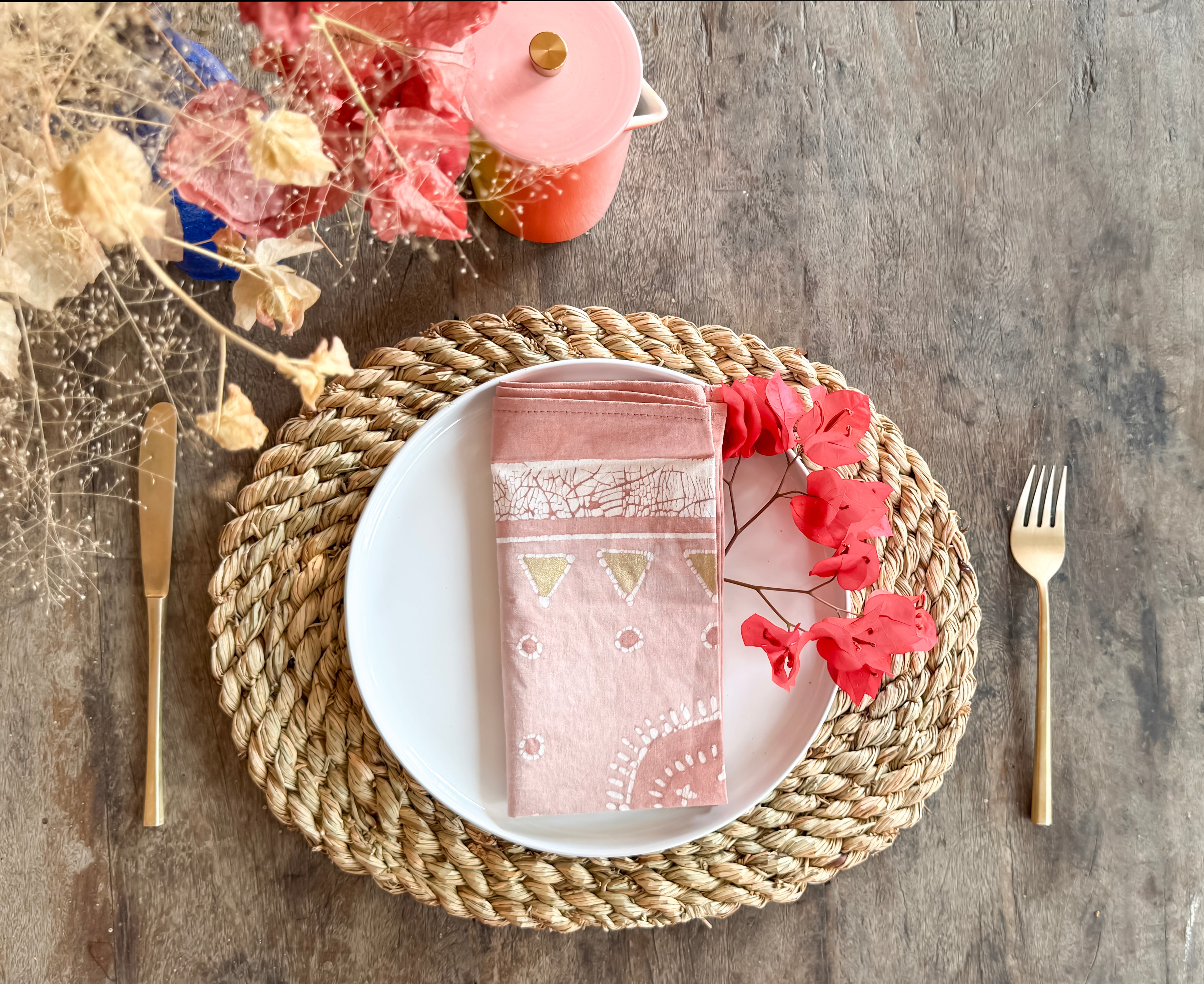 Kuosi Peachy Pink Napkin Set - Valentines Limited Edition