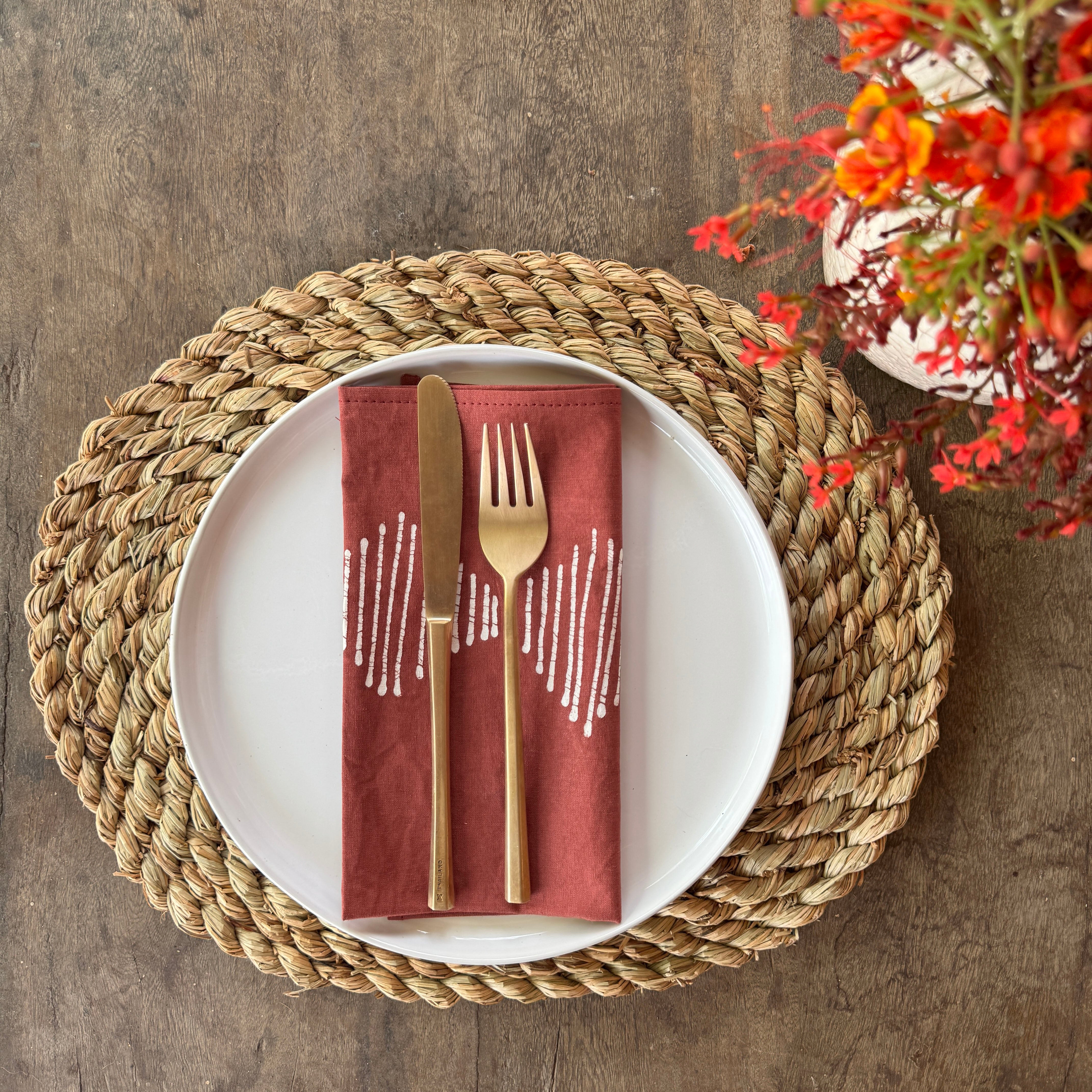 Tribal Cloth Crimson - Napkin Set