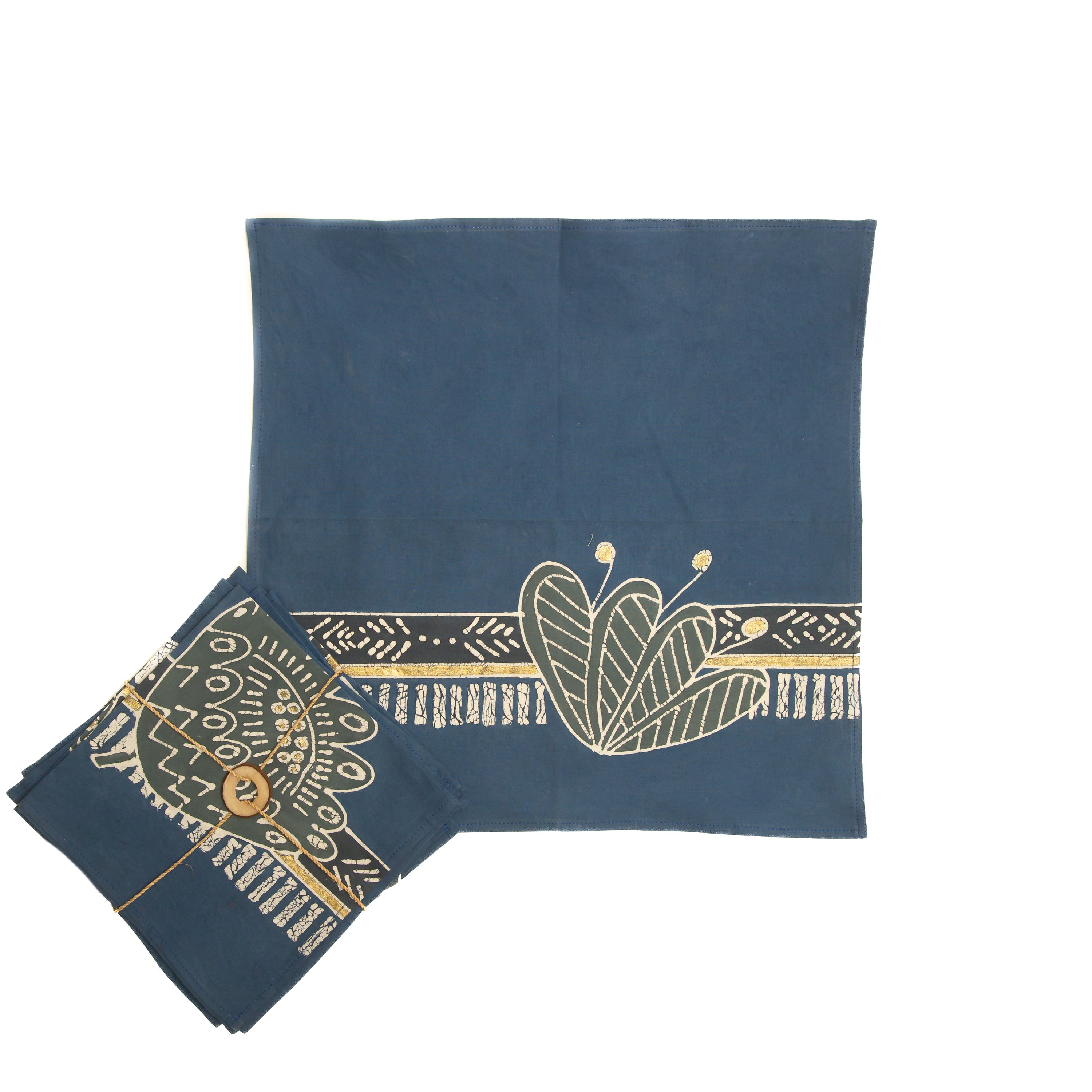 Kalango Carnivore Conservation Napkins in Blue