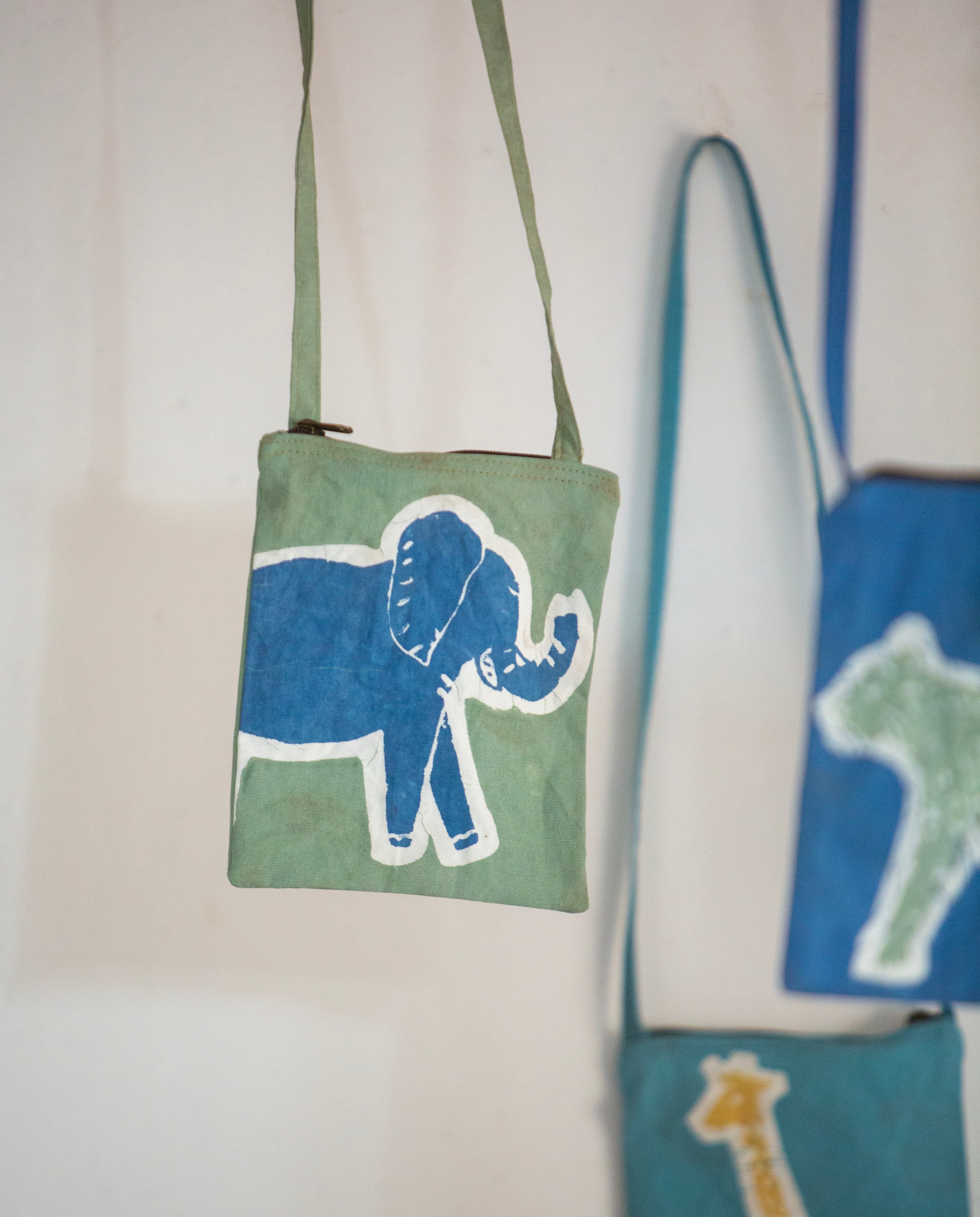 Beautiful elephant passport bag.
