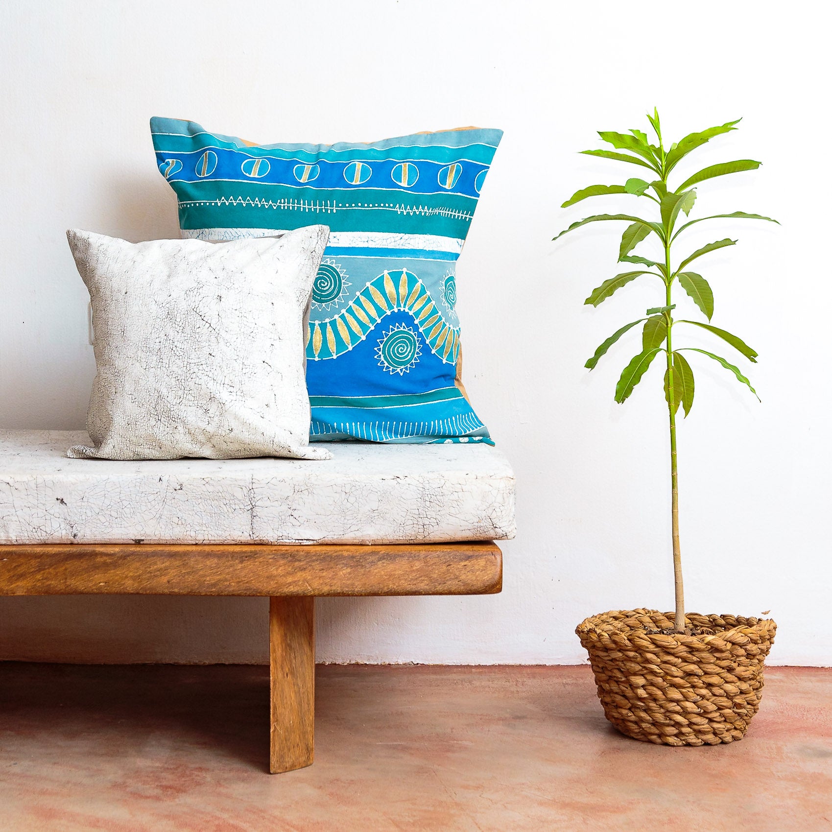Mali Aqua Wave Cushion Cover