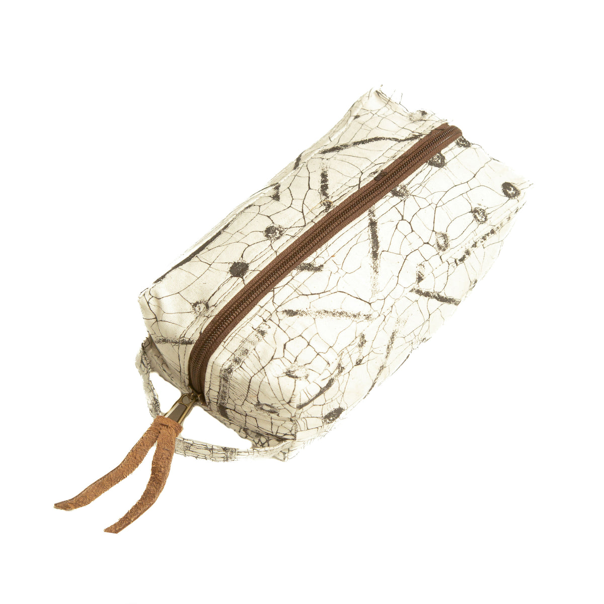 Matika Linen Black Travel Pouch
