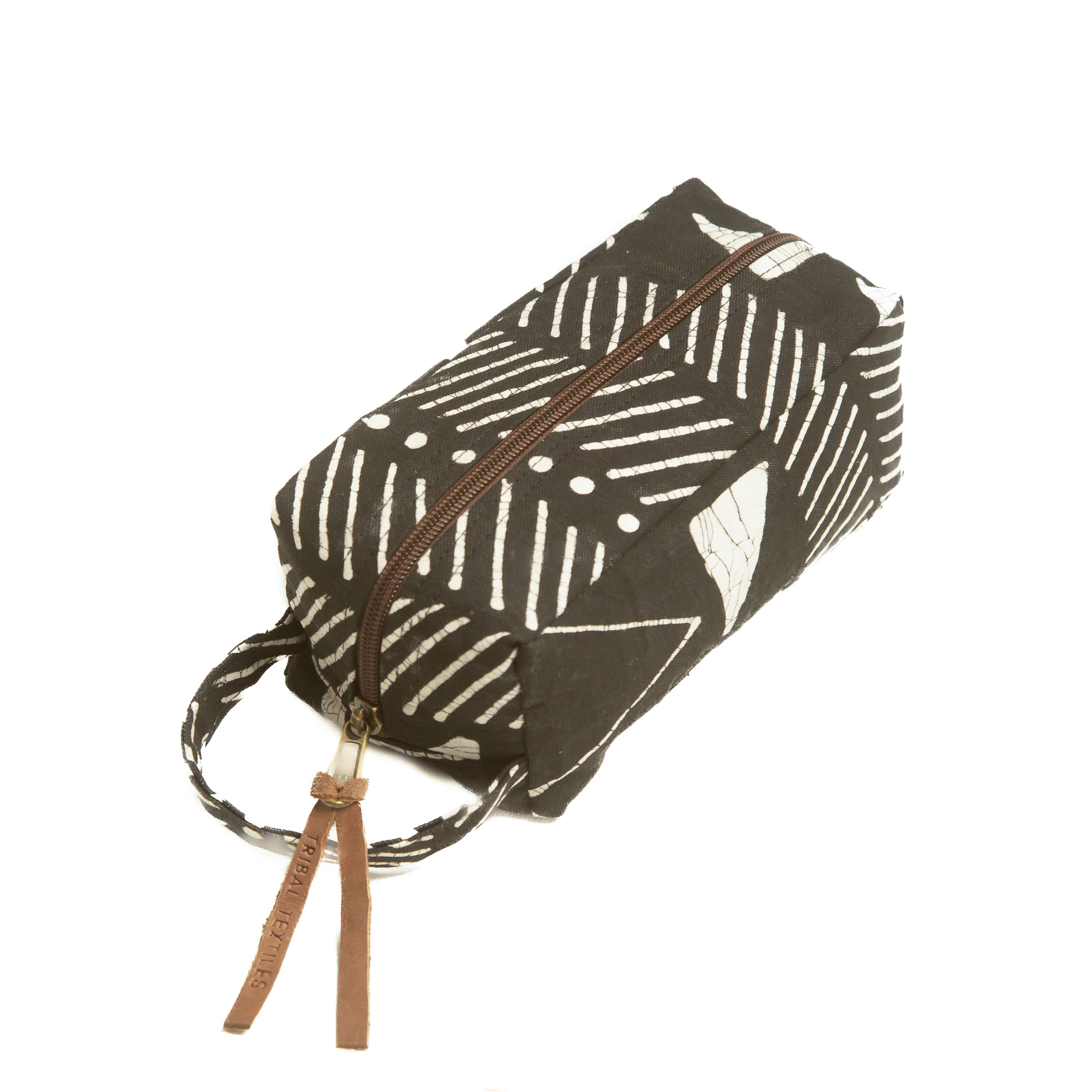 Matika Black Linear Travel Pouch