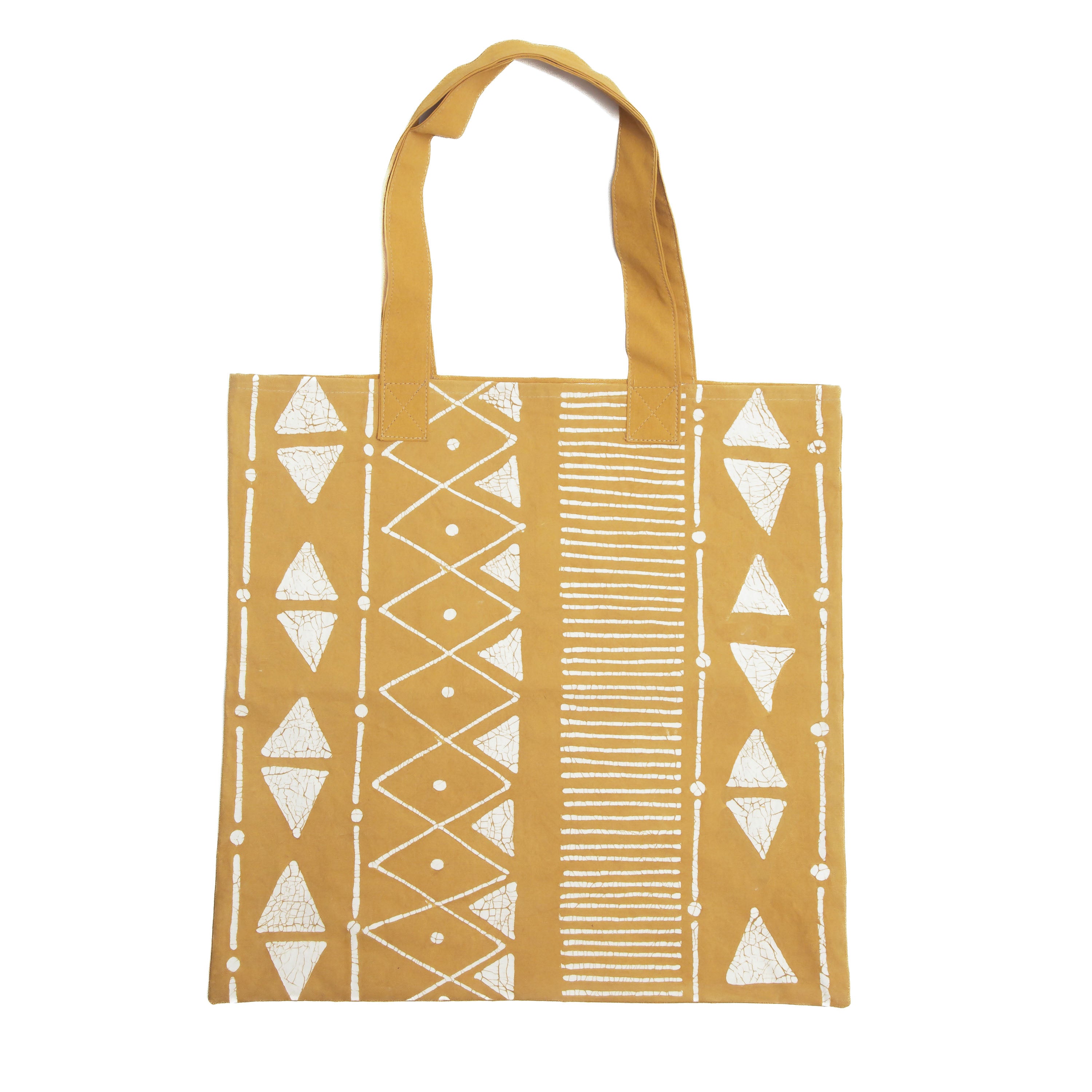 Matika Collection Mustard Linear Tote Bag