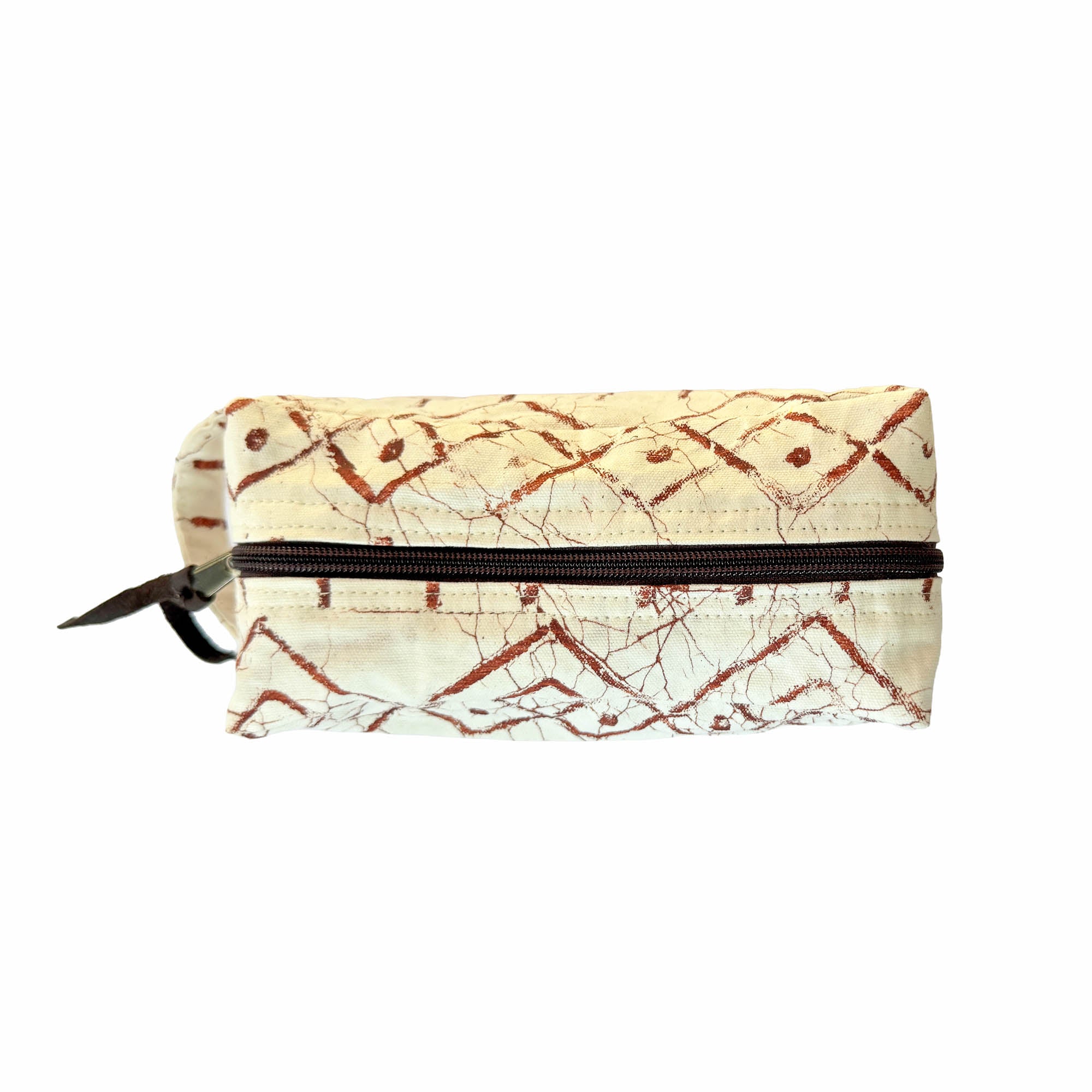 Matika Linen Rust Travel Pouch