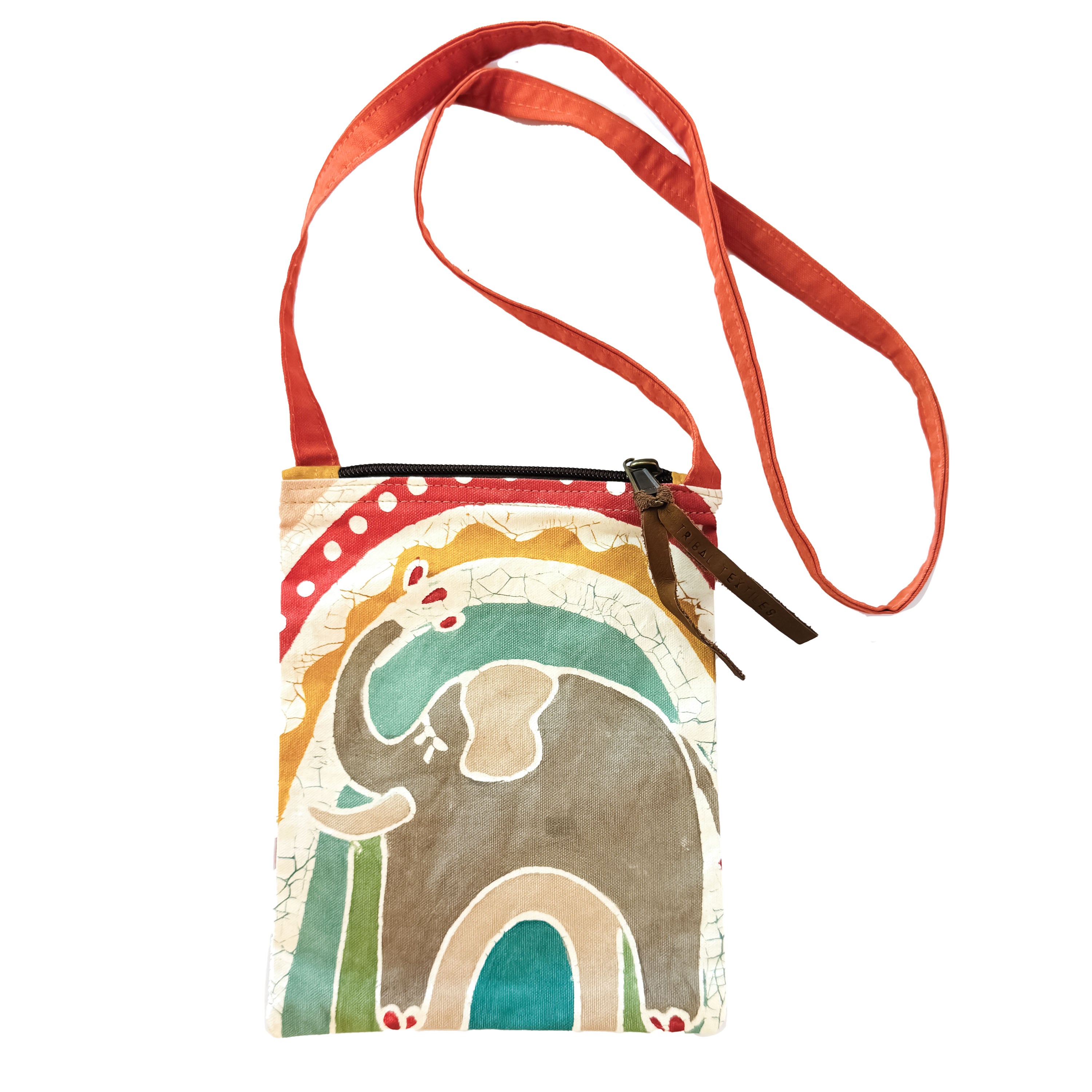 Nyengo Children's Passport Bag | Colourful Elephant Crossbody