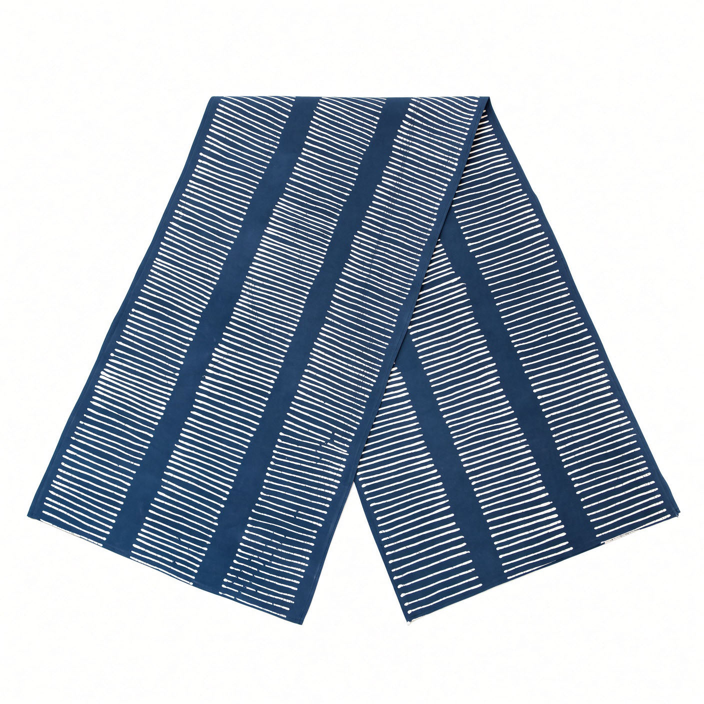 Tribal Cloth Indigo Lines Table Runner