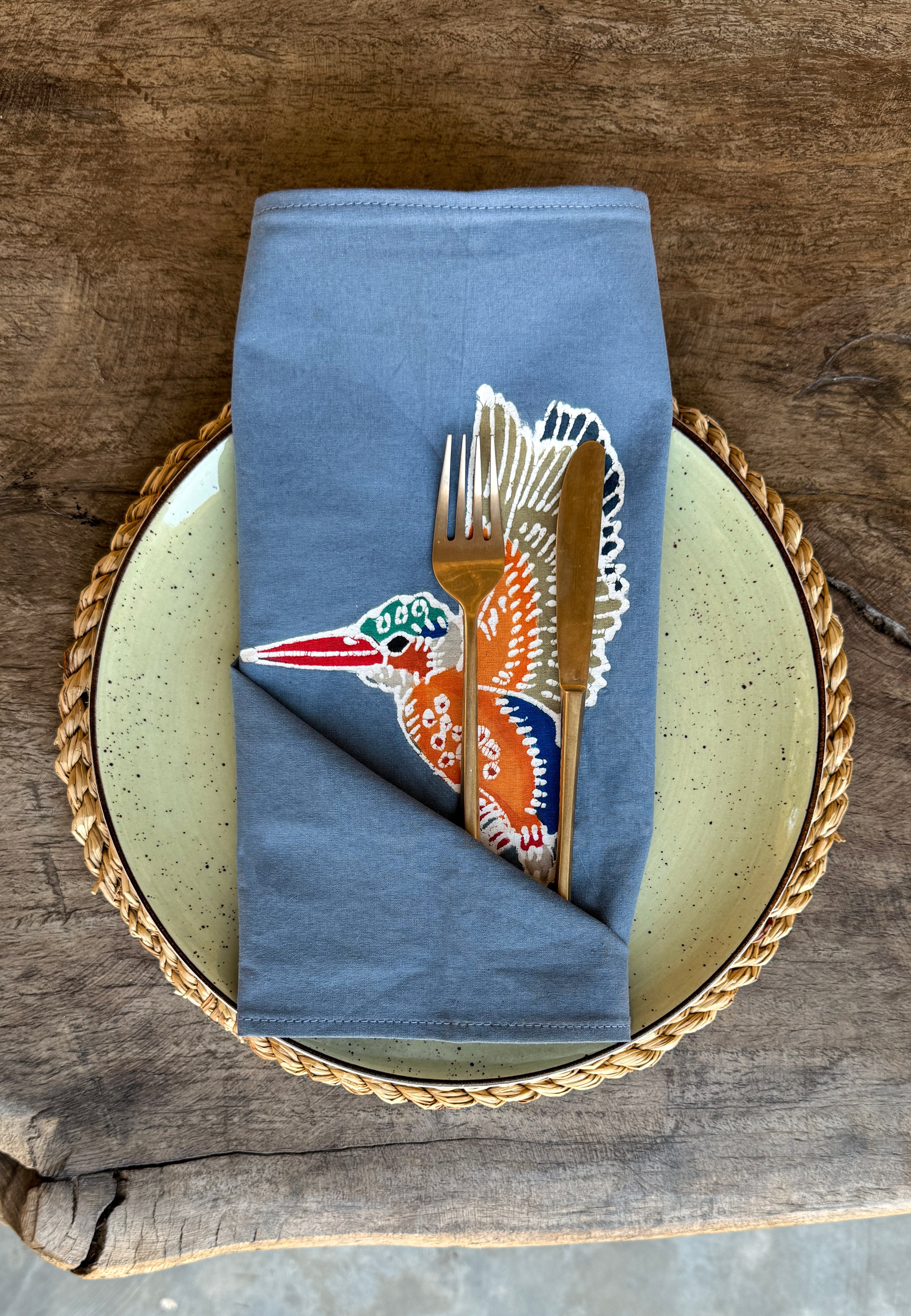 Papiko Malachite Kingfisher Napkin Set