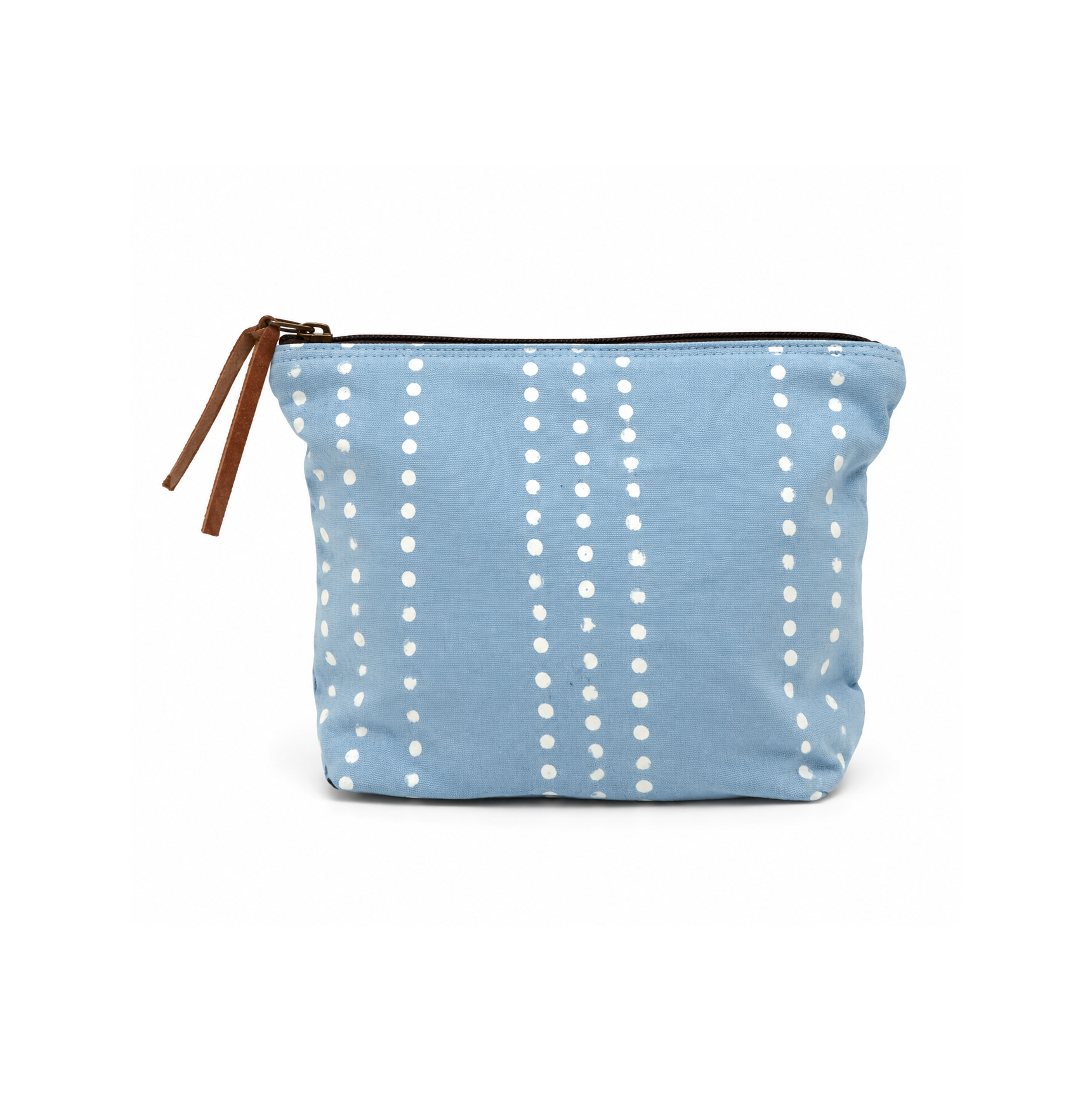 Tribal Cloth Indigo - Light Blue Dots Wash Bag
