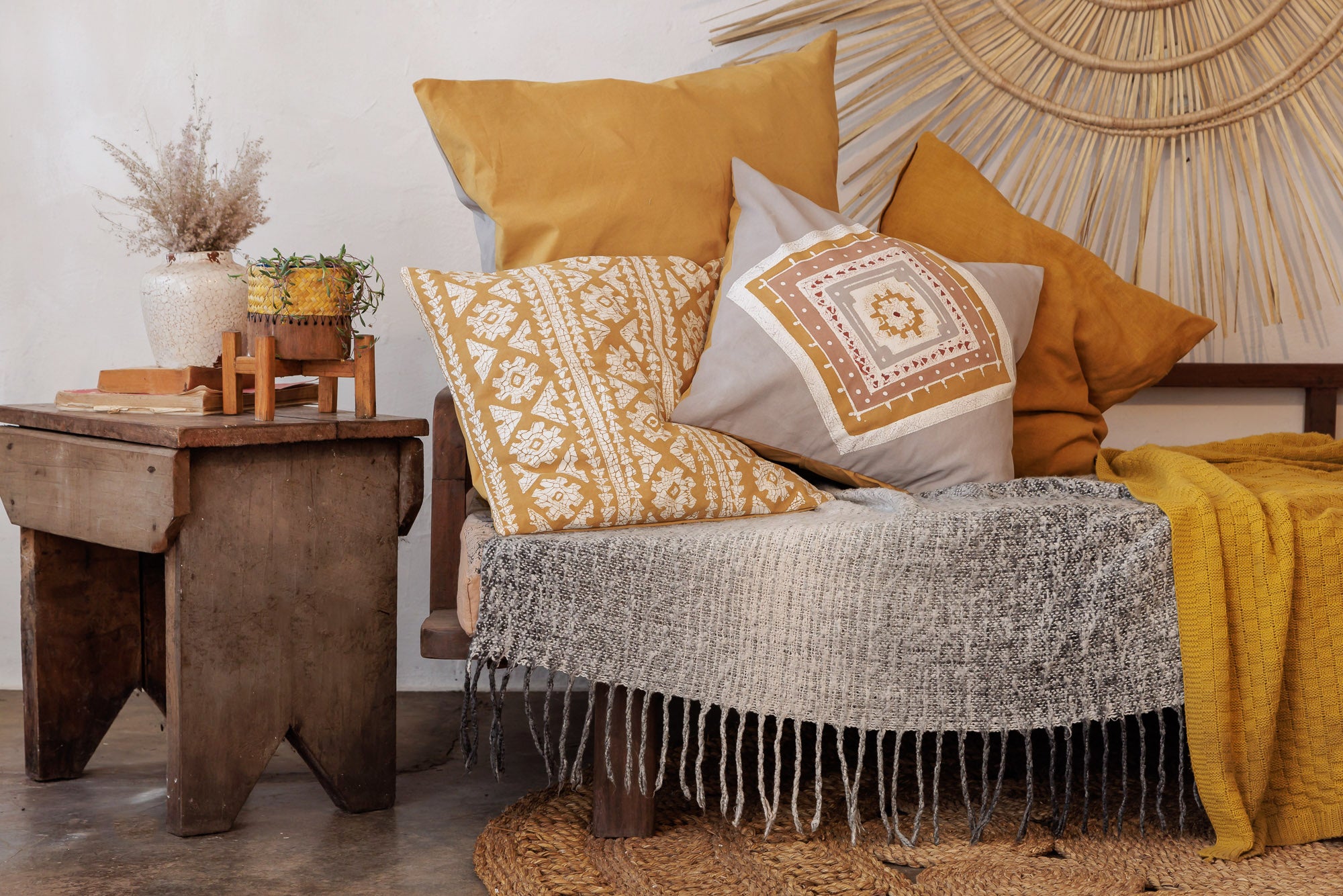 Bring fun and virbant patterns into your living room with our Atlas Diamond Cushion Cover.