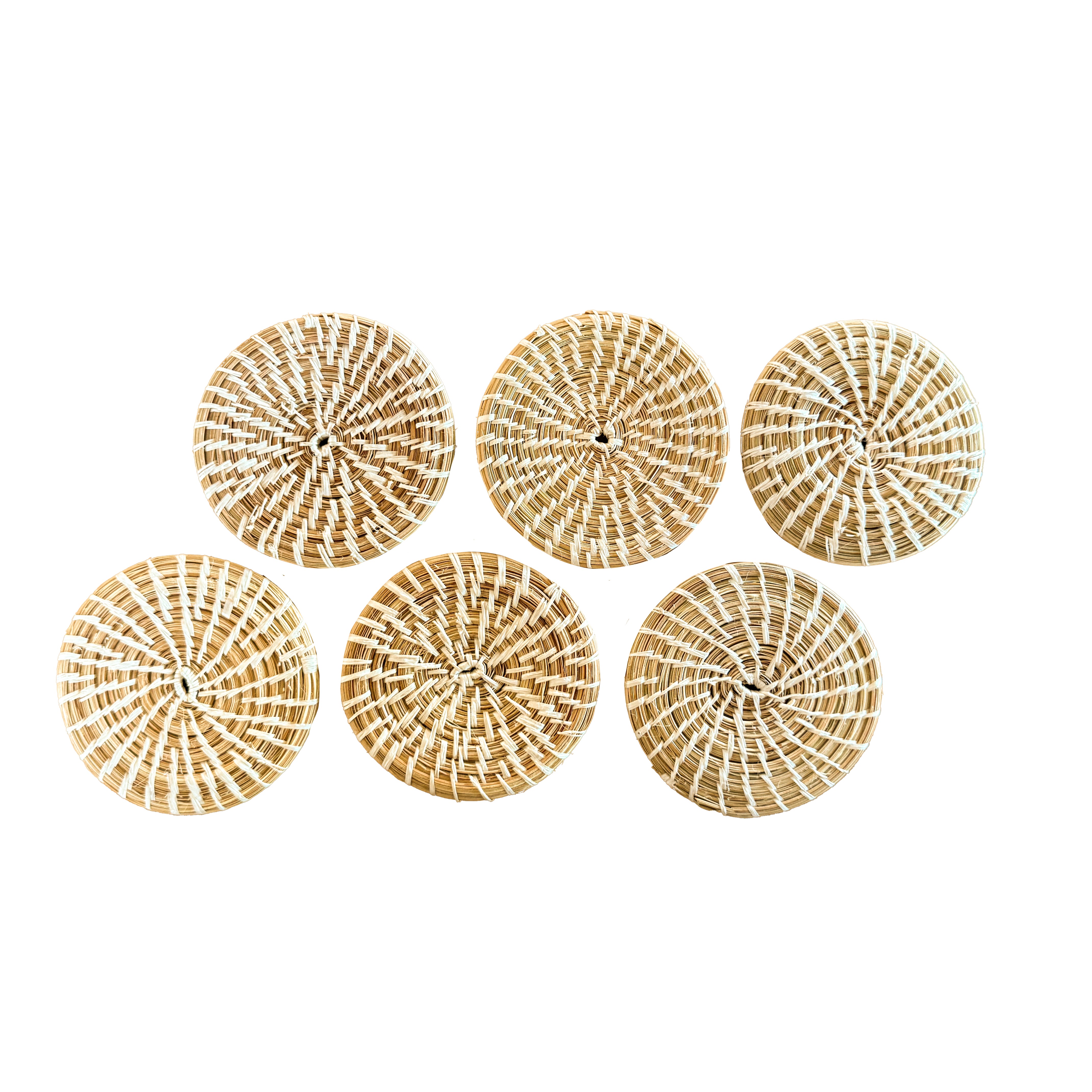 Recycled Twine Hand Woven Coaster Set of 6