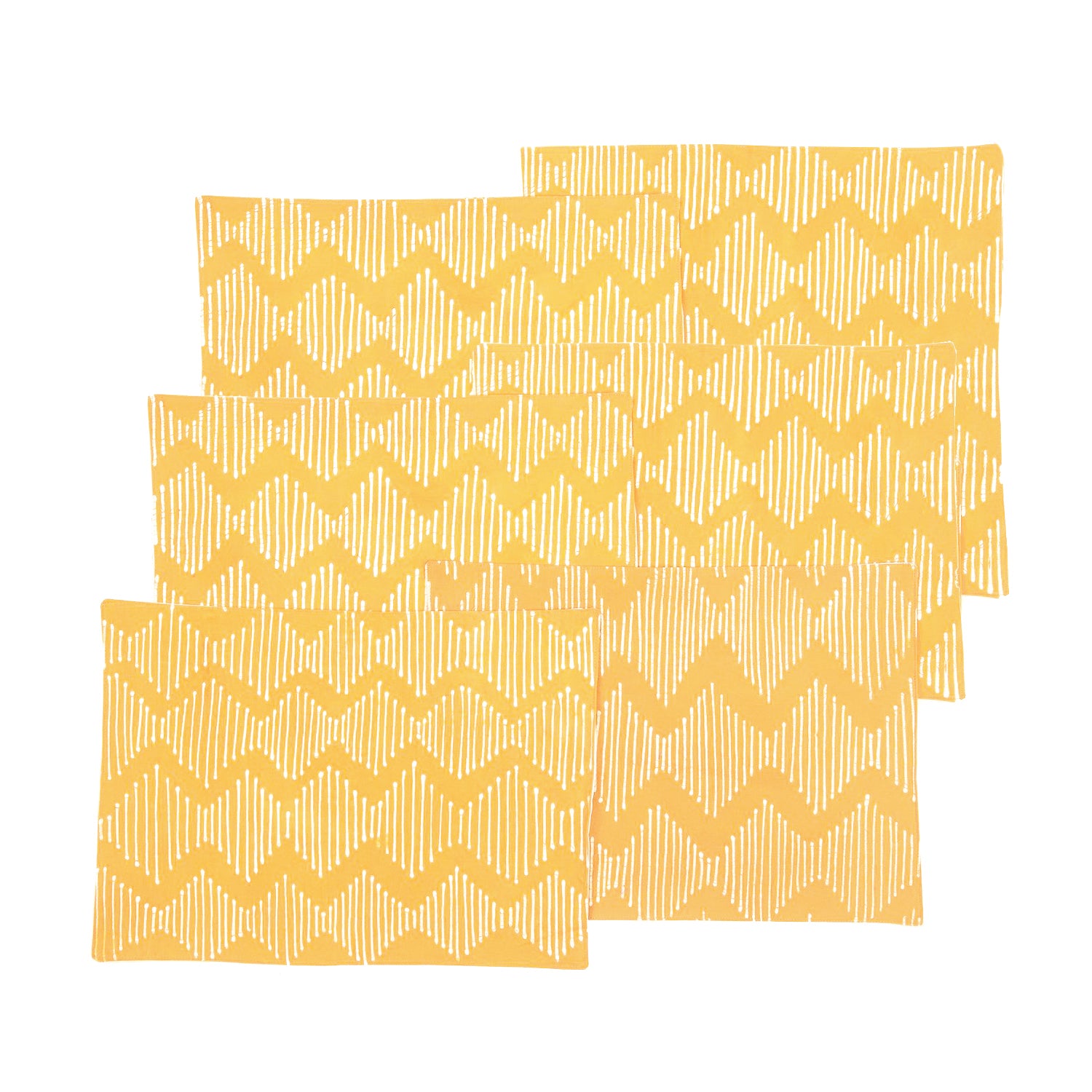 Tribal Cloth Mushroom Line Waves Table Mats