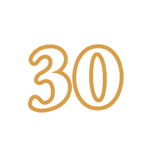 30 icon - representing 30 members of our creative artisan collective