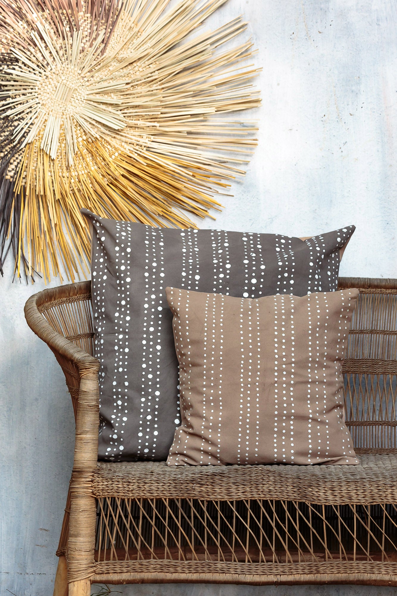 Tribal Cloth Mushroom Dots Cushion Cover