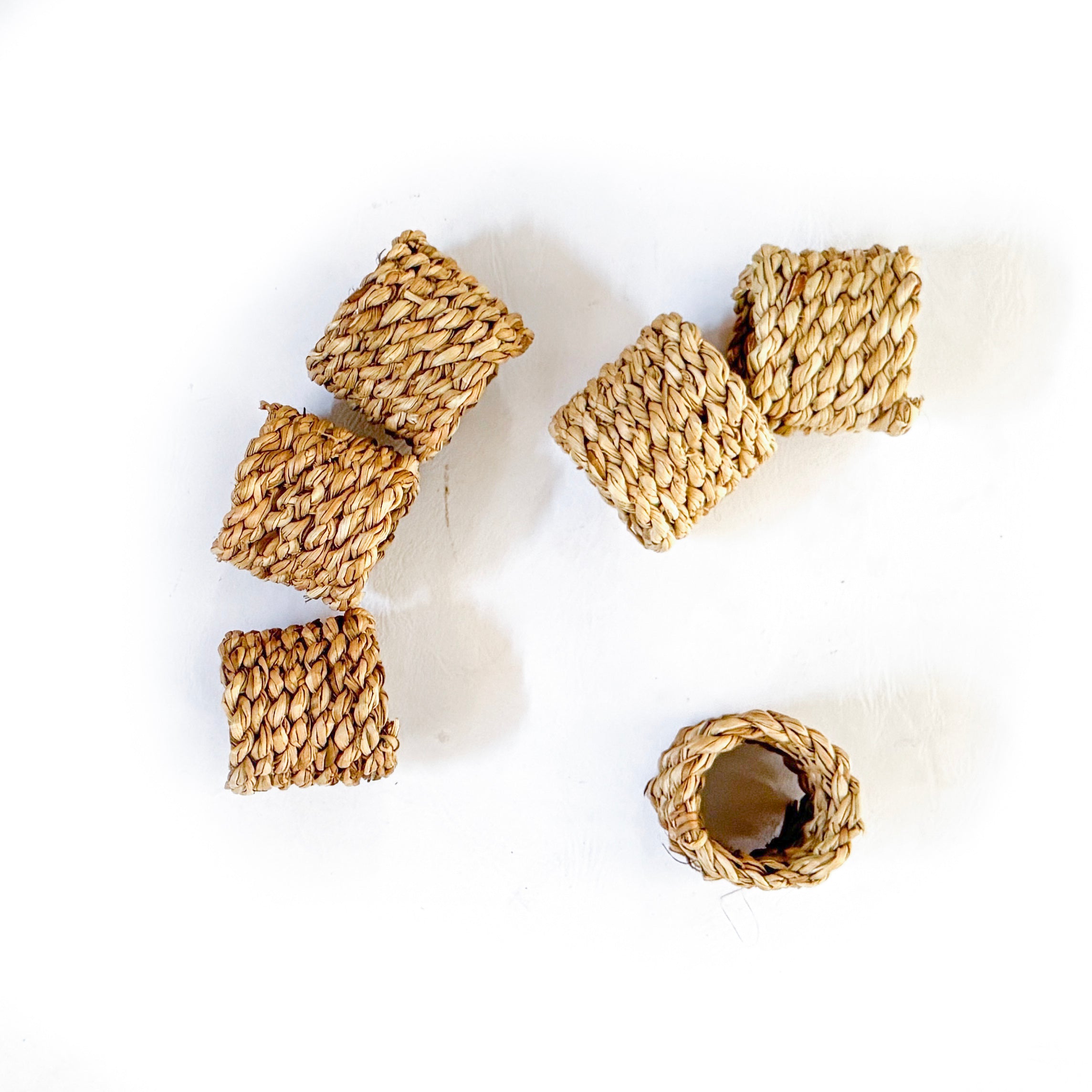 African made woven napkin rings, from locally sourced materials made sustainably by local African artisans.
