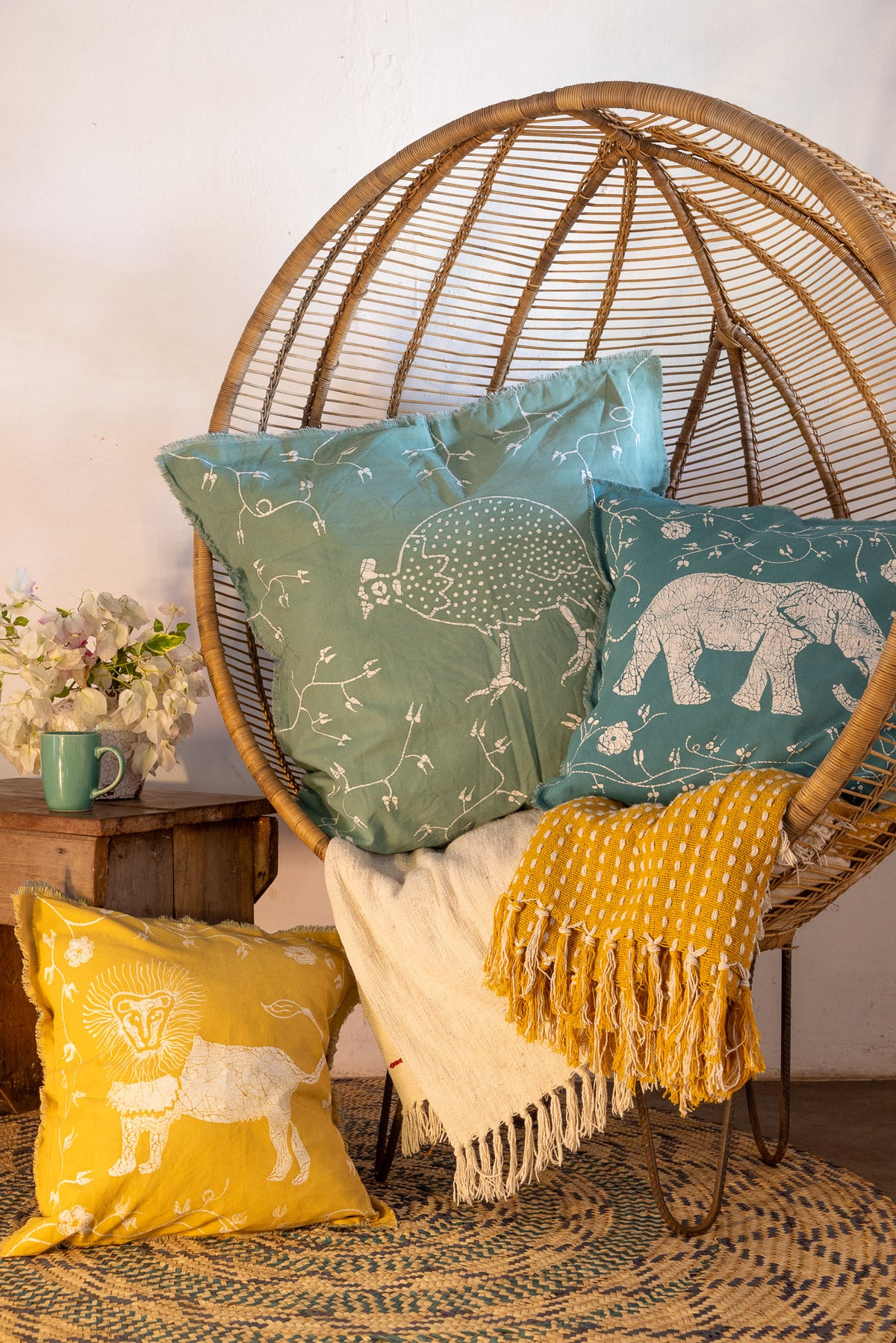 Zobisika Guinea Fowl Cushion Cover
