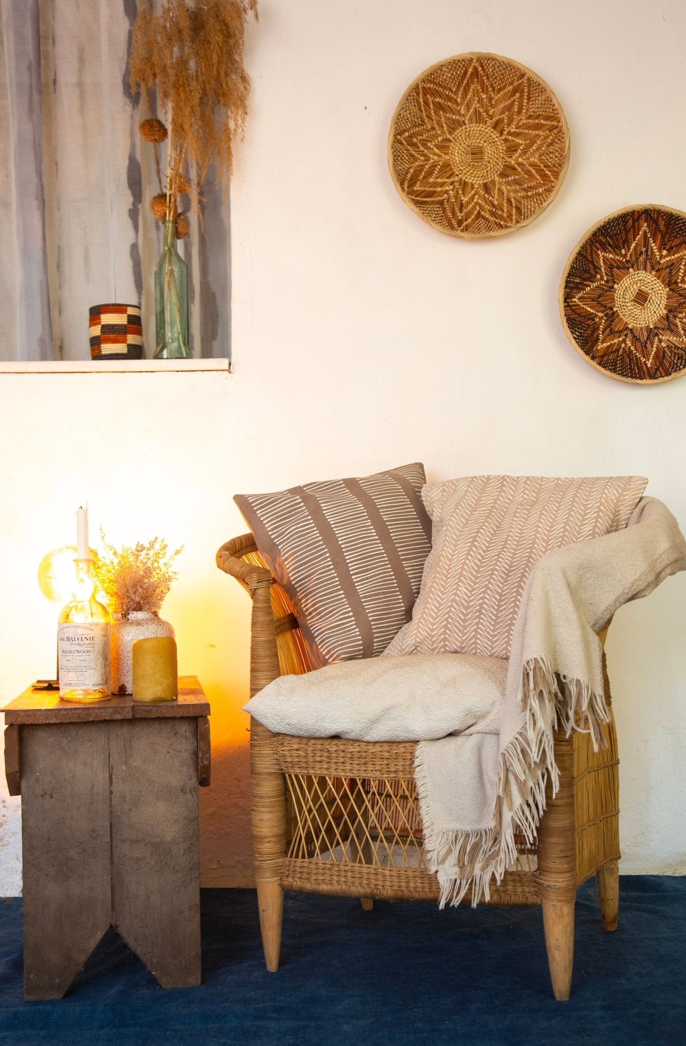 Boho Scribbles Cushion Cover - Handmade by TRIBAL TEXTILES - Handcrafted Home Decor Interiors - African Made