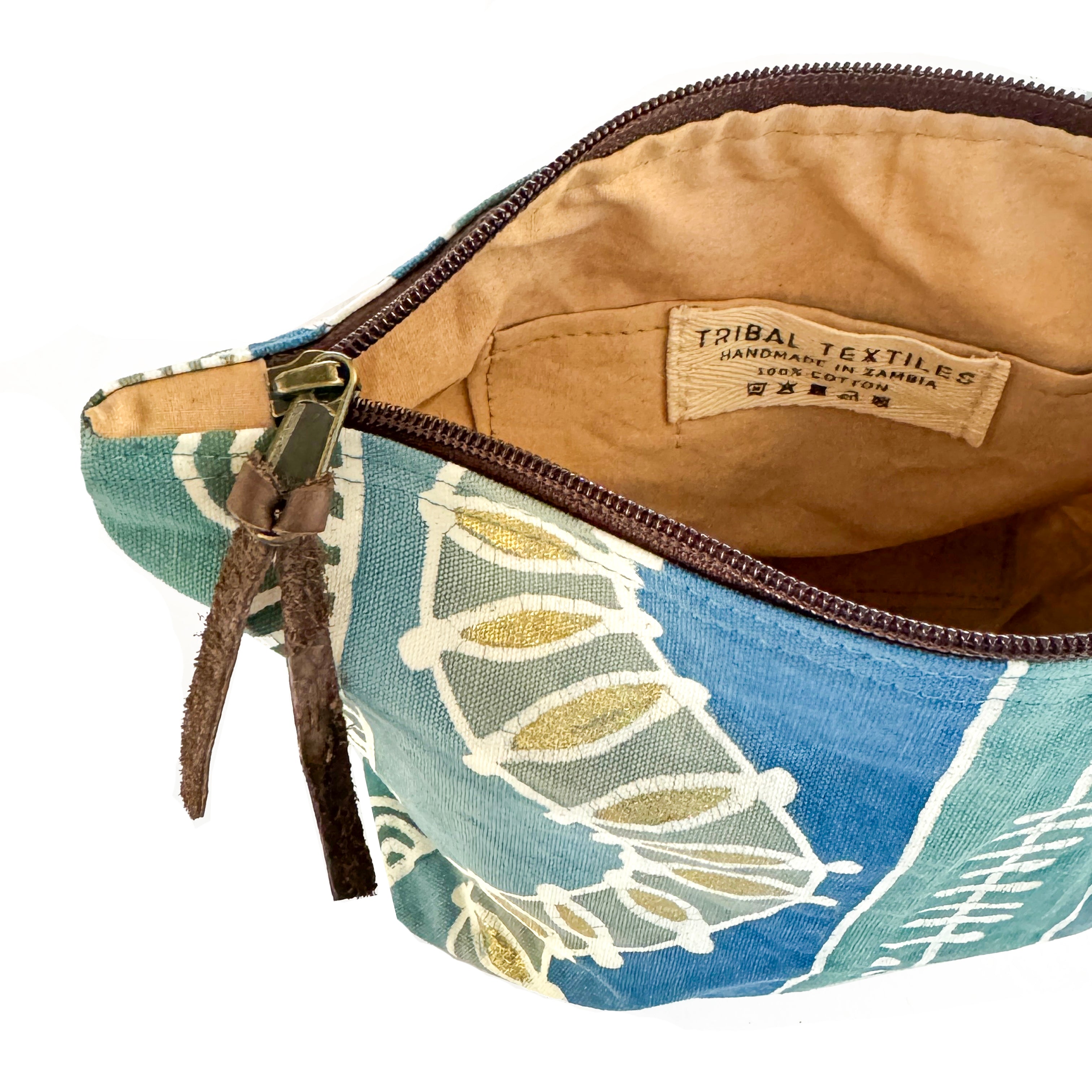 BOLD BLUE BAIK WASH BAG, HAND MADE WITH LINING AND POCKET