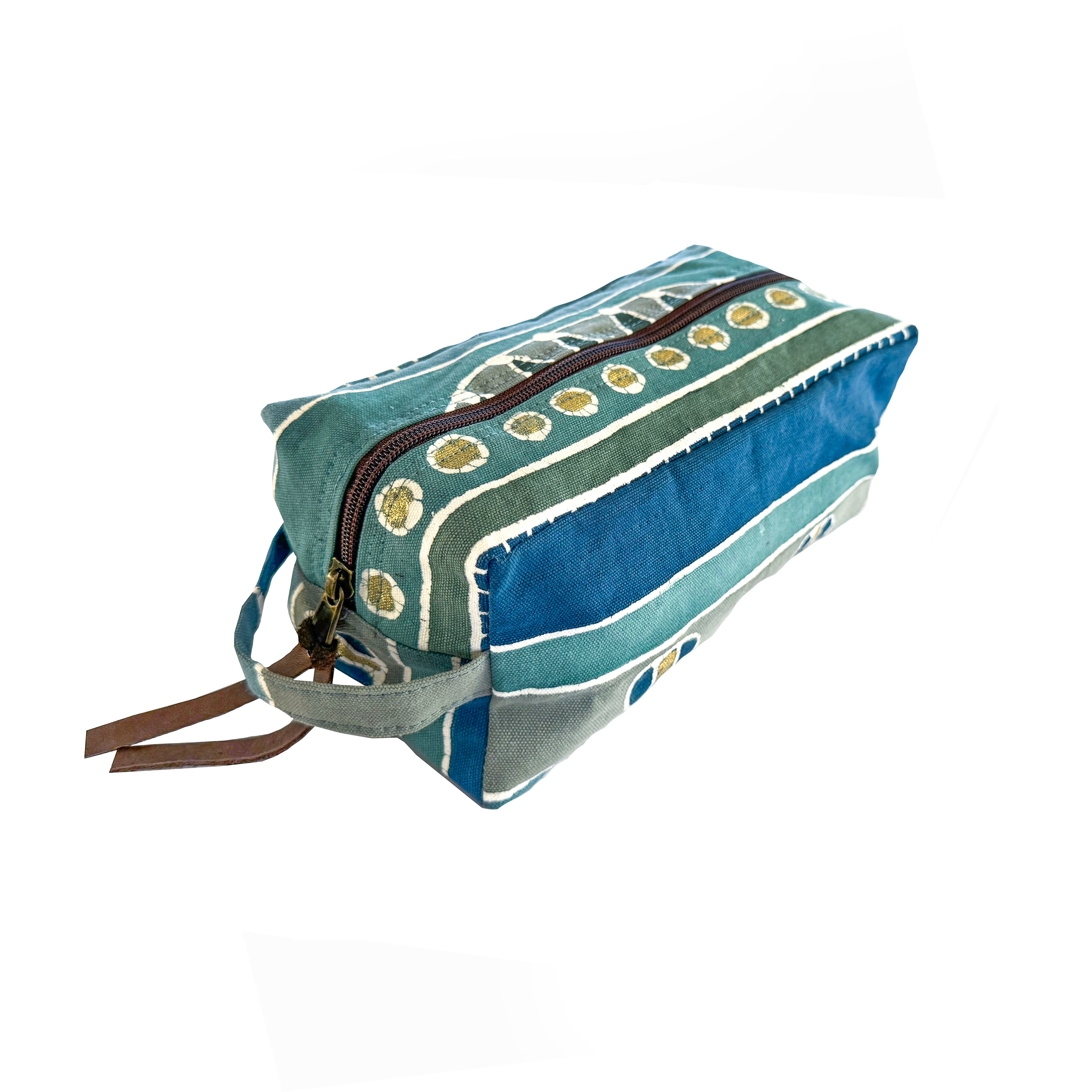 BLUE BATIK TRAVEL COSTMETICS CASE