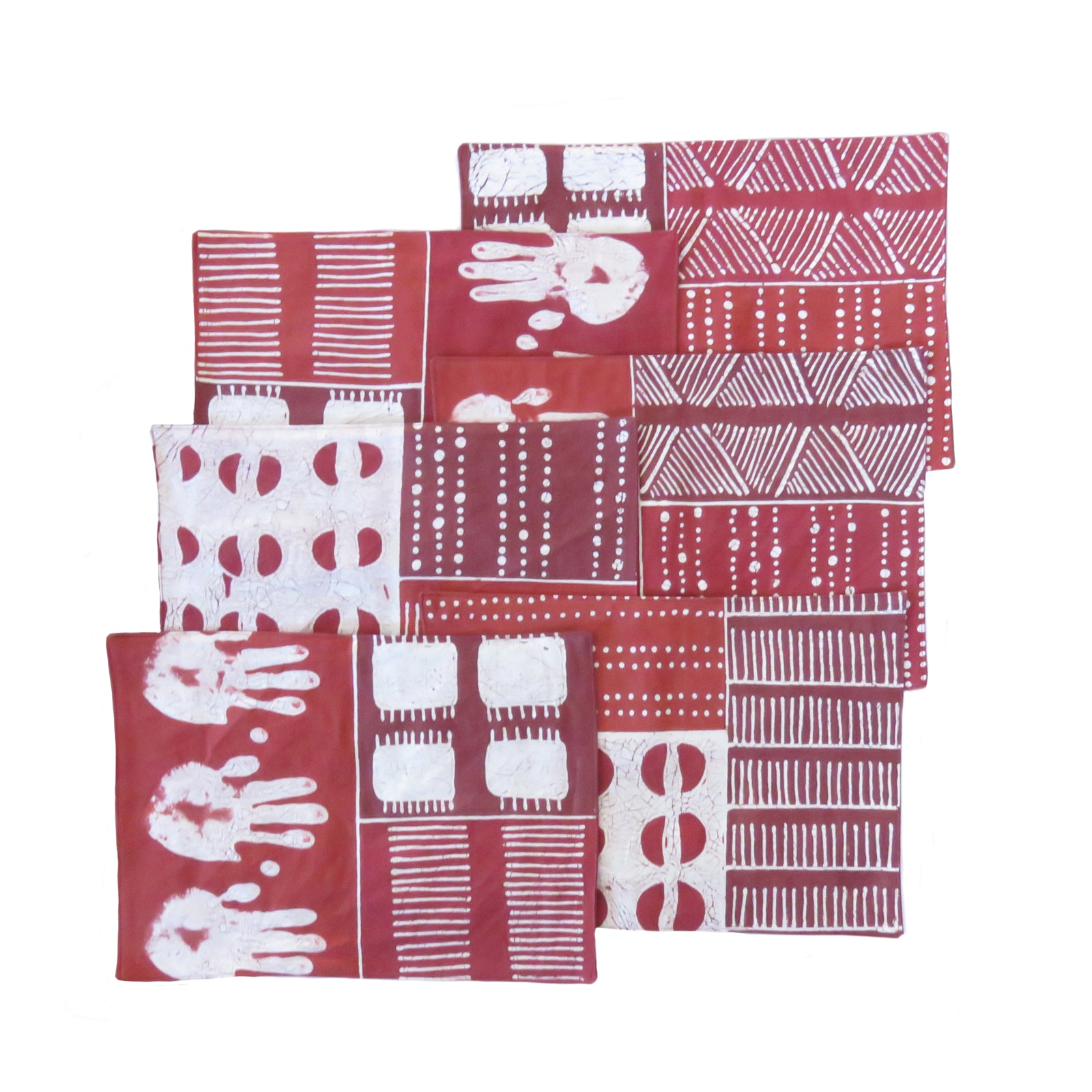 Tribal Cloth Crimson - Patwork Table Mats