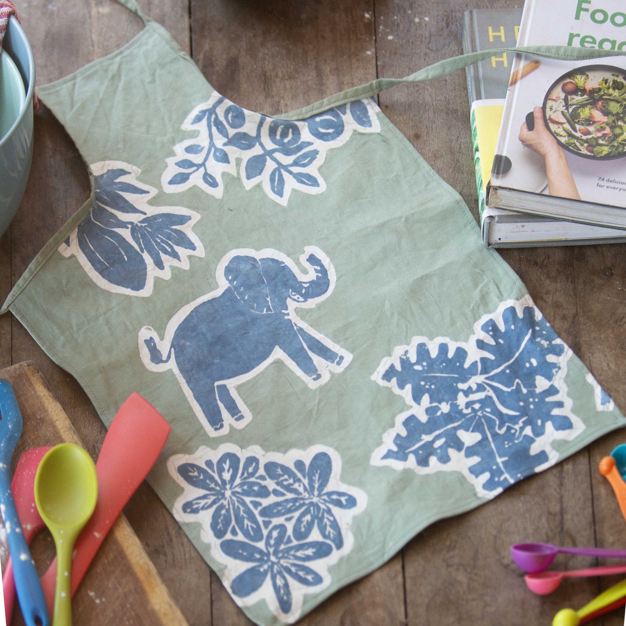Little Luangwa Elephant Kids' Aprons - Handmade by TRIBAL TEXTILES - Handcrafted Home Decor Interiors - African Made