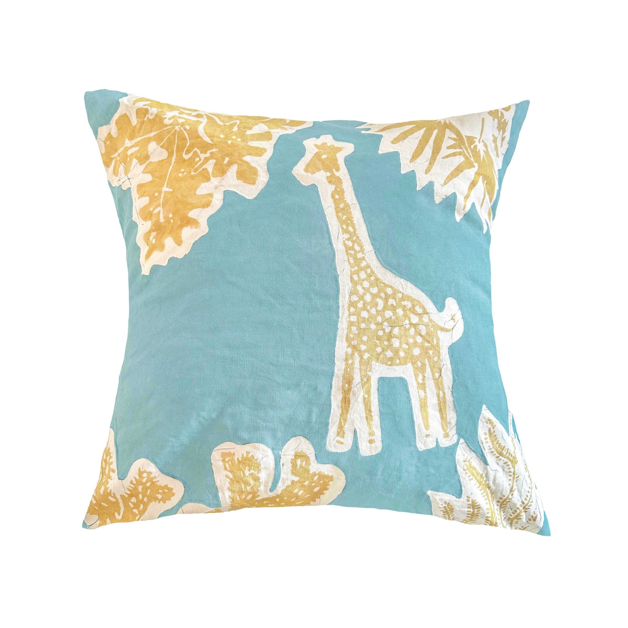 Little Luangwa Giraffe Cushion Cover - Handmade by TRIBAL TEXTILES - Handcrafted Home Decor Interiors - African Made
