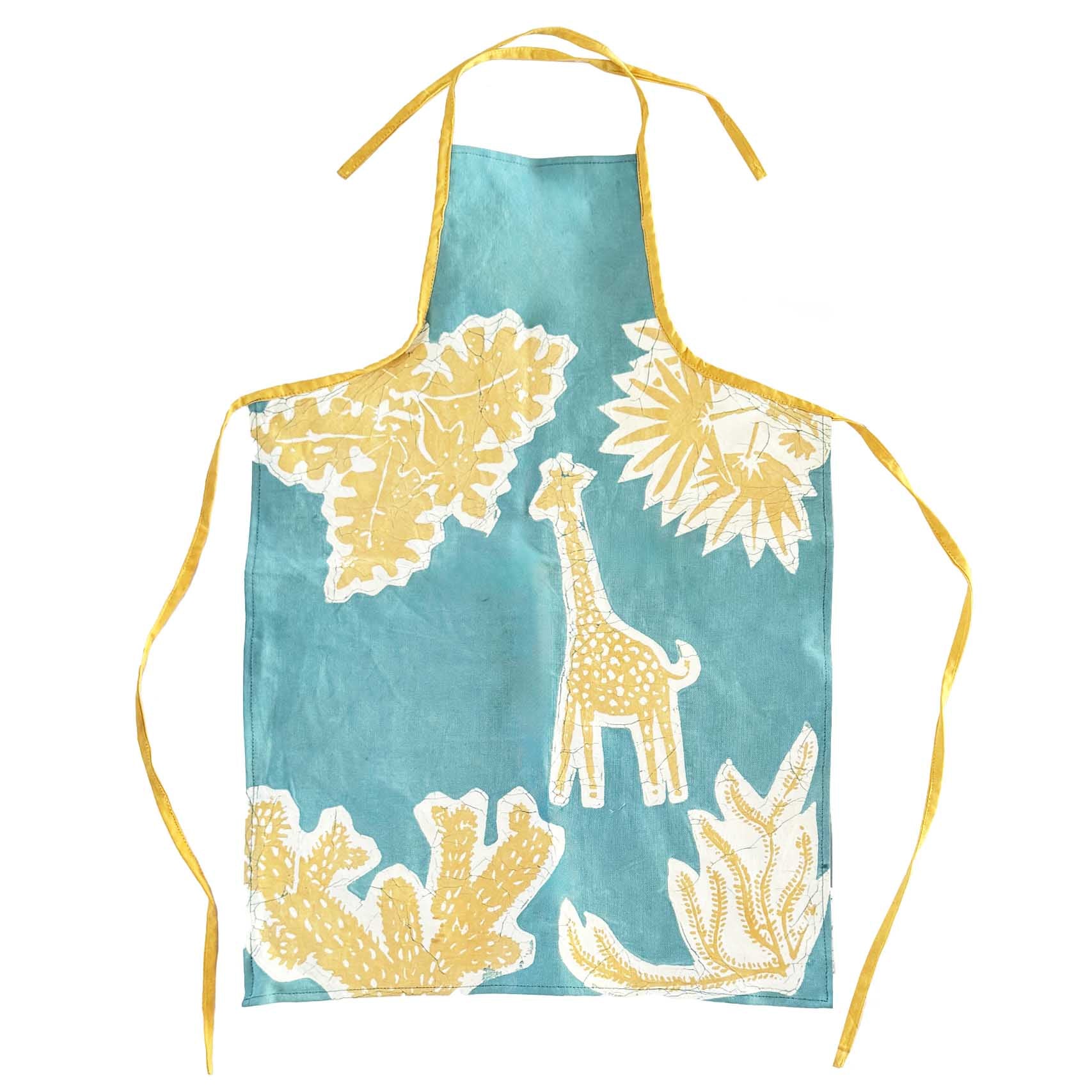 Little Luangwa Giraffe Kids' Aprons - Handmade by TRIBAL TEXTILES - Handcrafted Home Decor Interiors - African Made