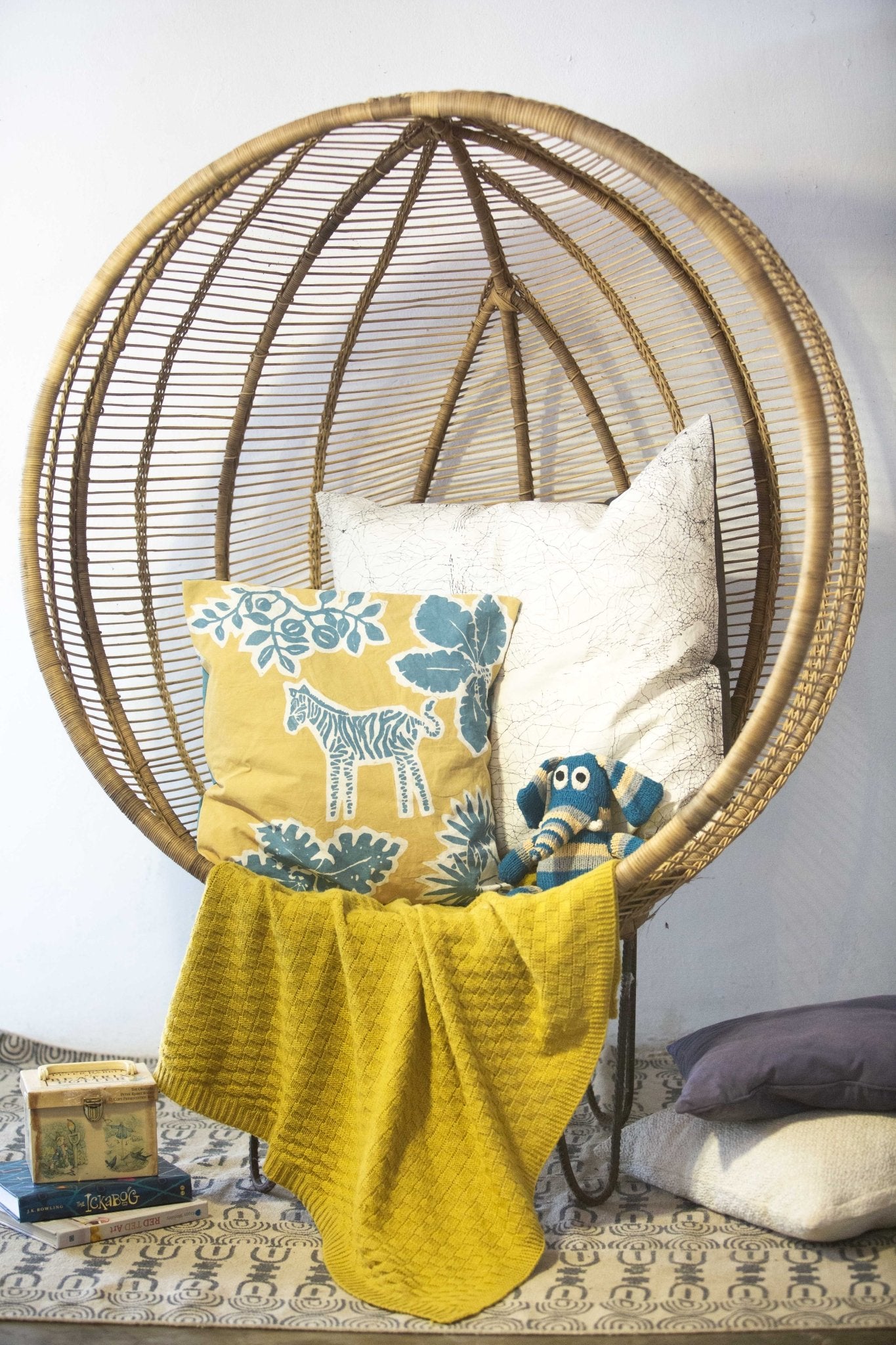 Little Luangwa Zebra Cushion Cover - Handmade by TRIBAL TEXTILES - Handcrafted Home Decor Interiors - African Made