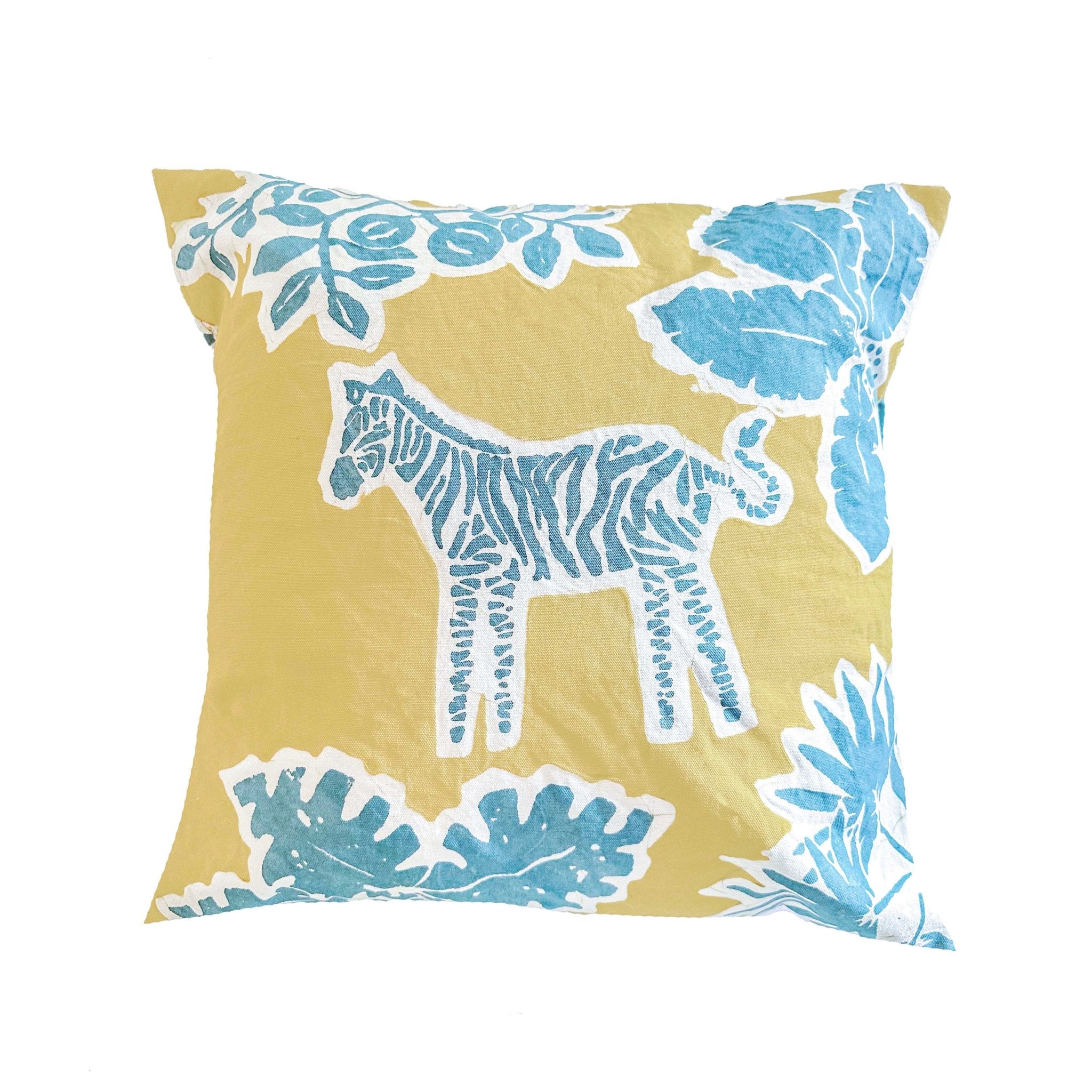 Little Luangwa Zebra Cushion Cover - Handmade by TRIBAL TEXTILES - Handcrafted Home Decor Interiors - African Made